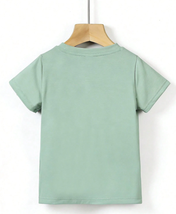 Kids Plain  Light Green Round Neck T-Shirt | 100% Cotton Kids T-Shirt