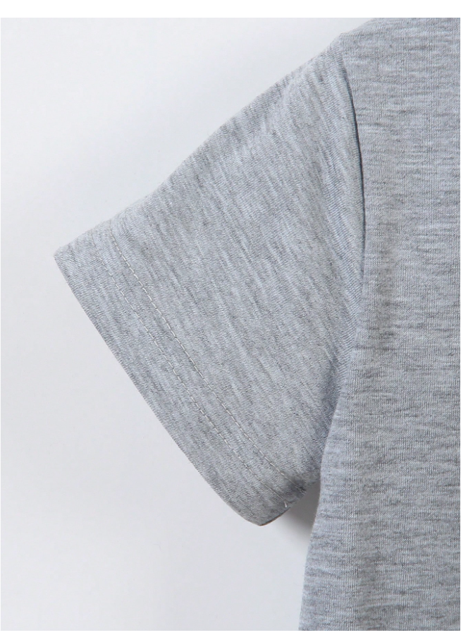 Kids Plain Grey Round Neck T-Shirt | 100% Cotton Kids T-Shirt