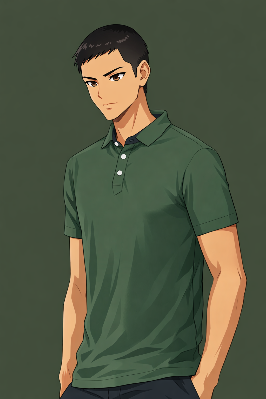 Olive Green Dry Fit Polo T-Shirt