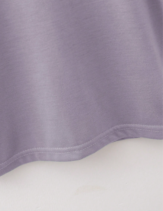 Kids Plain  Light Purple Round Neck T-Shirt | 100% Cotton Kids T-Shirt