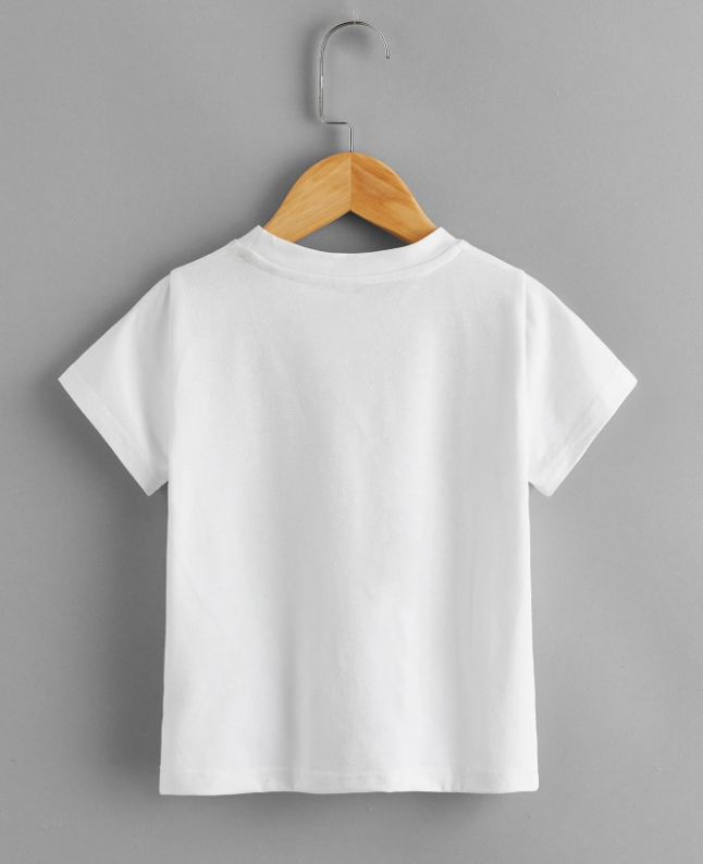 Kids Plain White Round Neck T-Shirt | 100% Cotton Kids T-Shirt