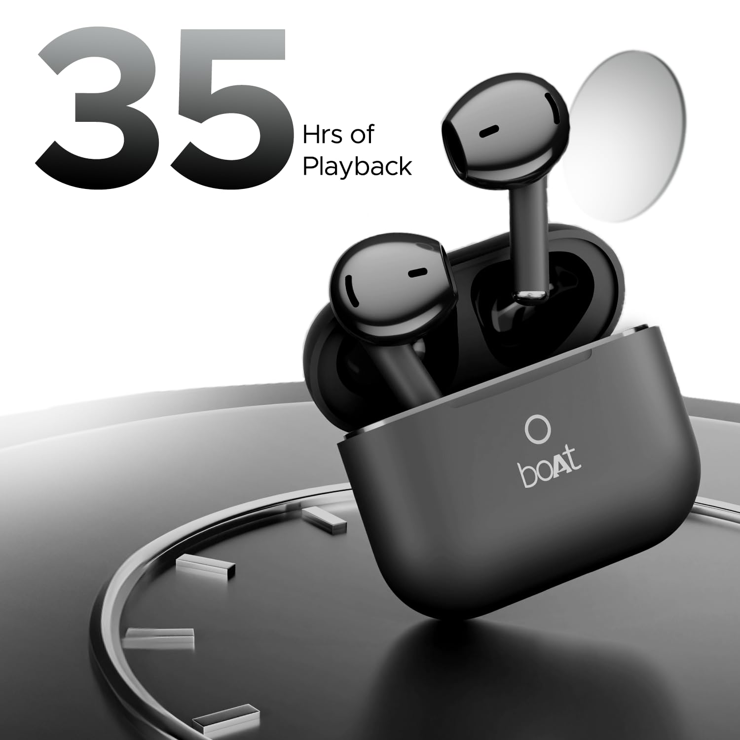 boAt Wireless Earbuds Boat Airdopes Joy, 35Hrs Battery, Fast Charge, IWP Tech, Low Latency, 2Mic ENx, Type-C Port, v5.3 Bluetooth Earbuds, TWS Ear Buds Wireless Earphones 
