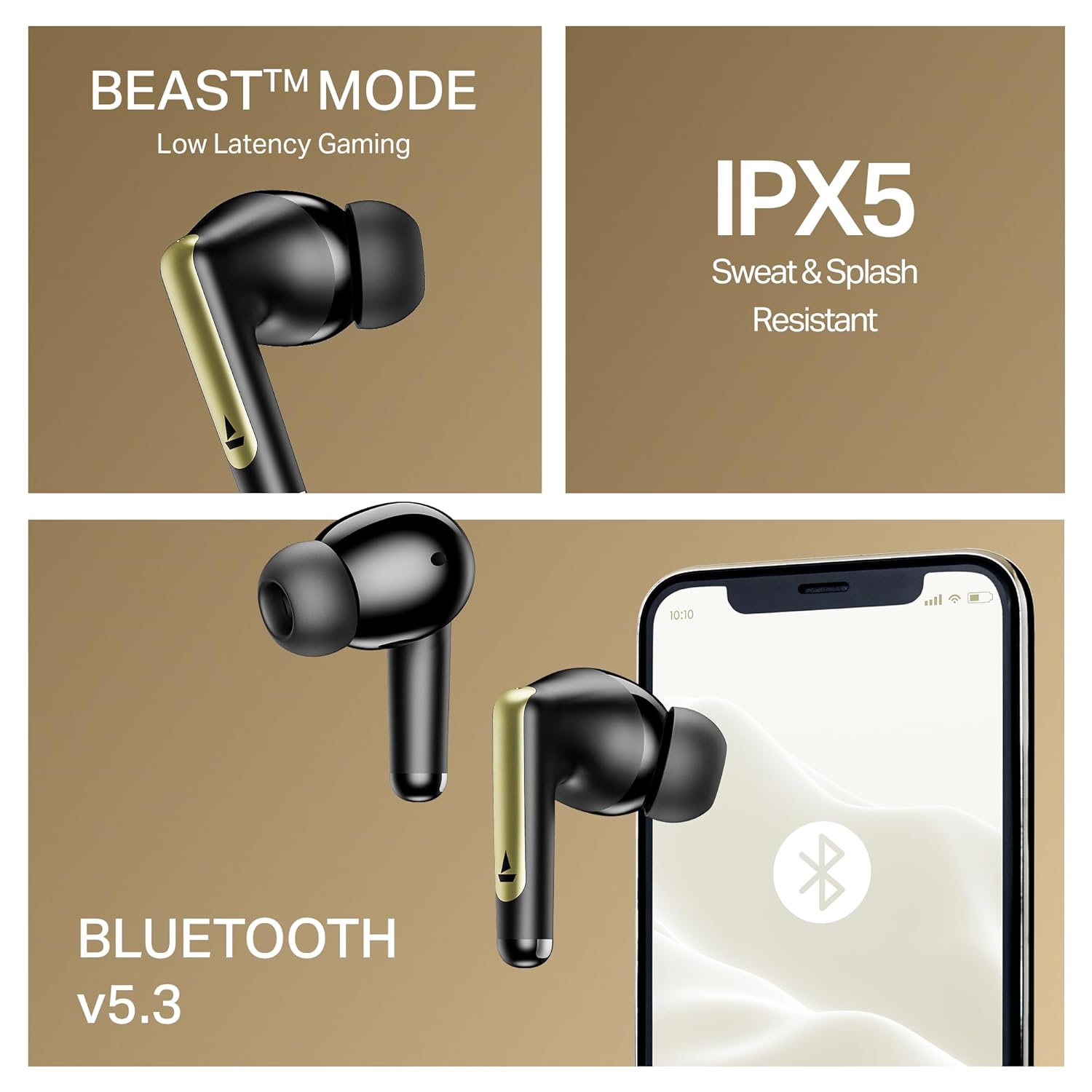 Wireless Earbuds with Dual EQ Modes boAt Airdopes 141 Elite ANC (2025), ANC(~35dB), 4Mics ENx Tech, 42H Battery, Fast Charge,Stream Ad Free Music via App Support, IPX5, Bluetooth Earbuds, TWS Ear Buds Wireless Earphones