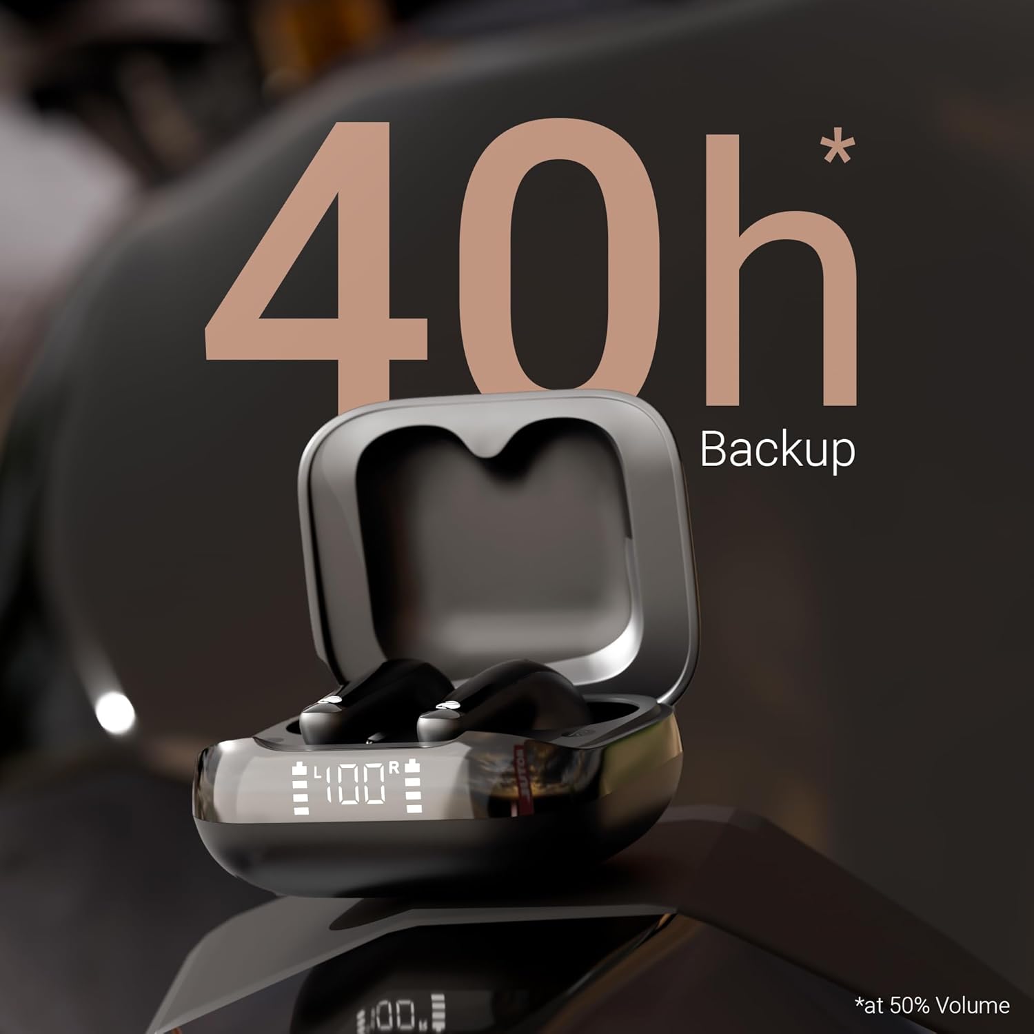 Wireless Earbuds with Charging Case ZEBRONICS PODS K2 in Ear Wireless Earbuds, Upto 40 Hrs Backup, Dual EQ, Quad MIC ENC, 10mm Bass Drivers, Fast Charging, Bluetooth, Flash Connect,40ms Low Latency Gaming, LED Battery Indicator 