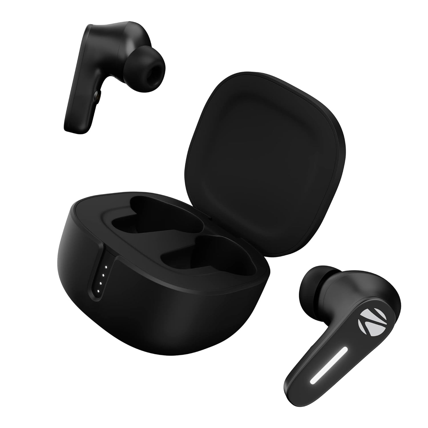 Wireless Bluetooth Earbuds ZEBRONICS Sound Bomb 7 Bluetooth TWS in Ear Earbuds with 60H Playtime, ENC Mic, Rapid Charge, Upto 50ms Gaming Mode, Flash Connect, Voice Assistant, Smooth Touch Control, BT v5.2, Type C