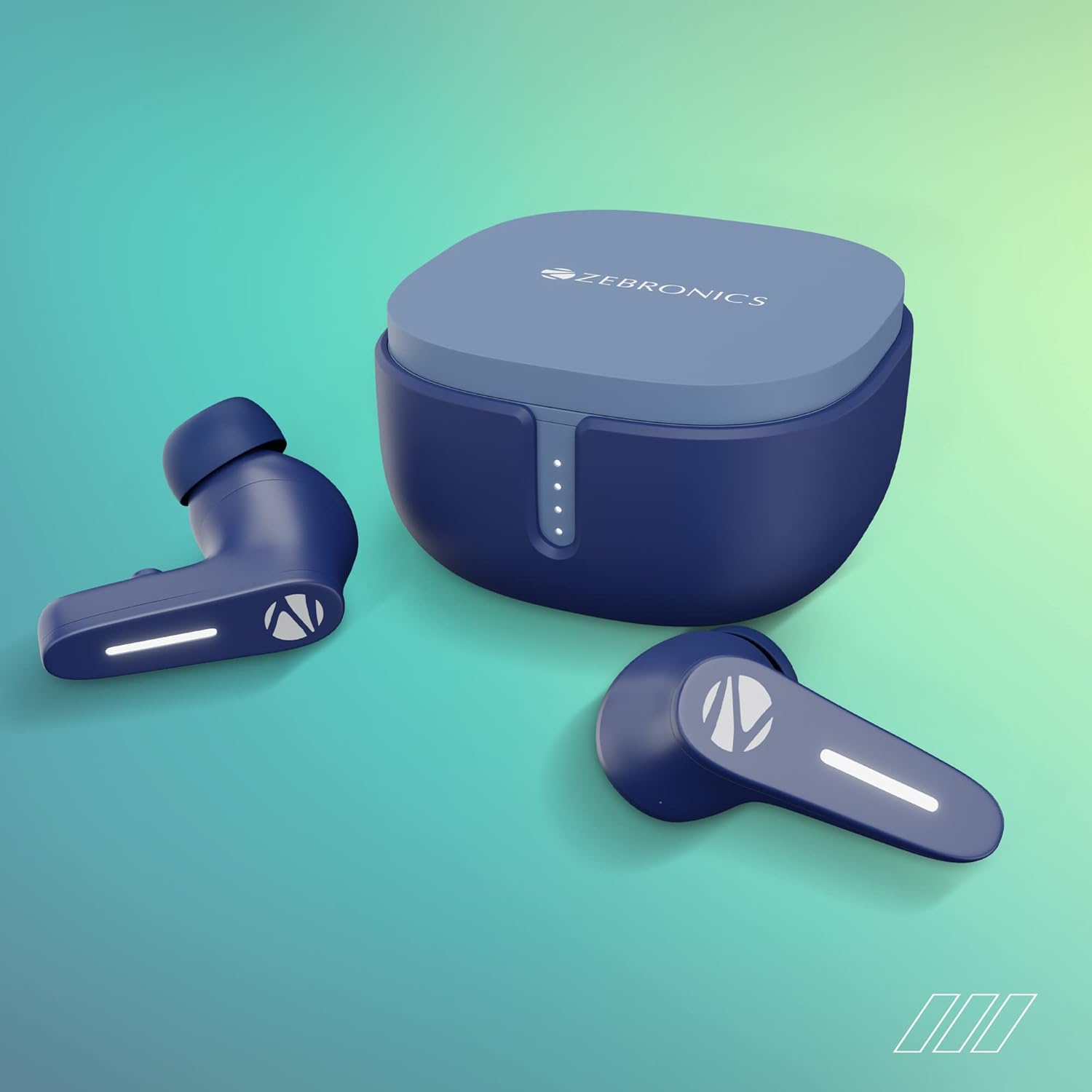 Wireless Bluetooth Earbuds Zebronics Sound Bomb 7 Bluetooth TWS in Ear Earbuds with 60H Playtime, ENC Mic, Rapid Charge, Upto 50ms Gaming Mode, Flash Connect, Voice Assistant, Smooth Touch Control, BT v5.2, Type C