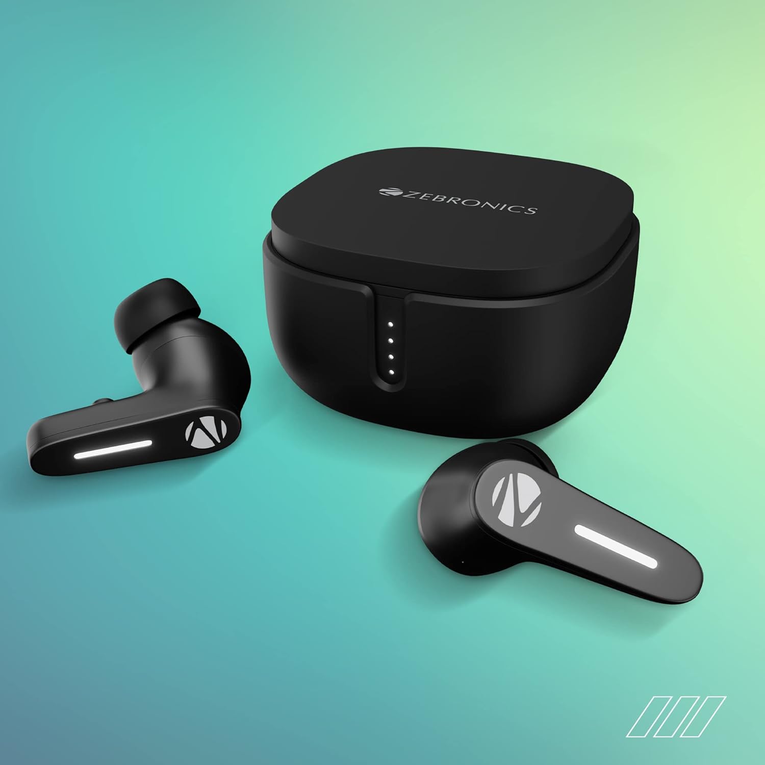Wireless Bluetooth Earbuds ZEBRONICS Sound Bomb 7 Bluetooth TWS in Ear Earbuds with 60H Playtime, ENC Mic, Rapid Charge, Upto 50ms Gaming Mode, Flash Connect, Voice Assistant, Smooth Touch Control, BT v5.2, Type C