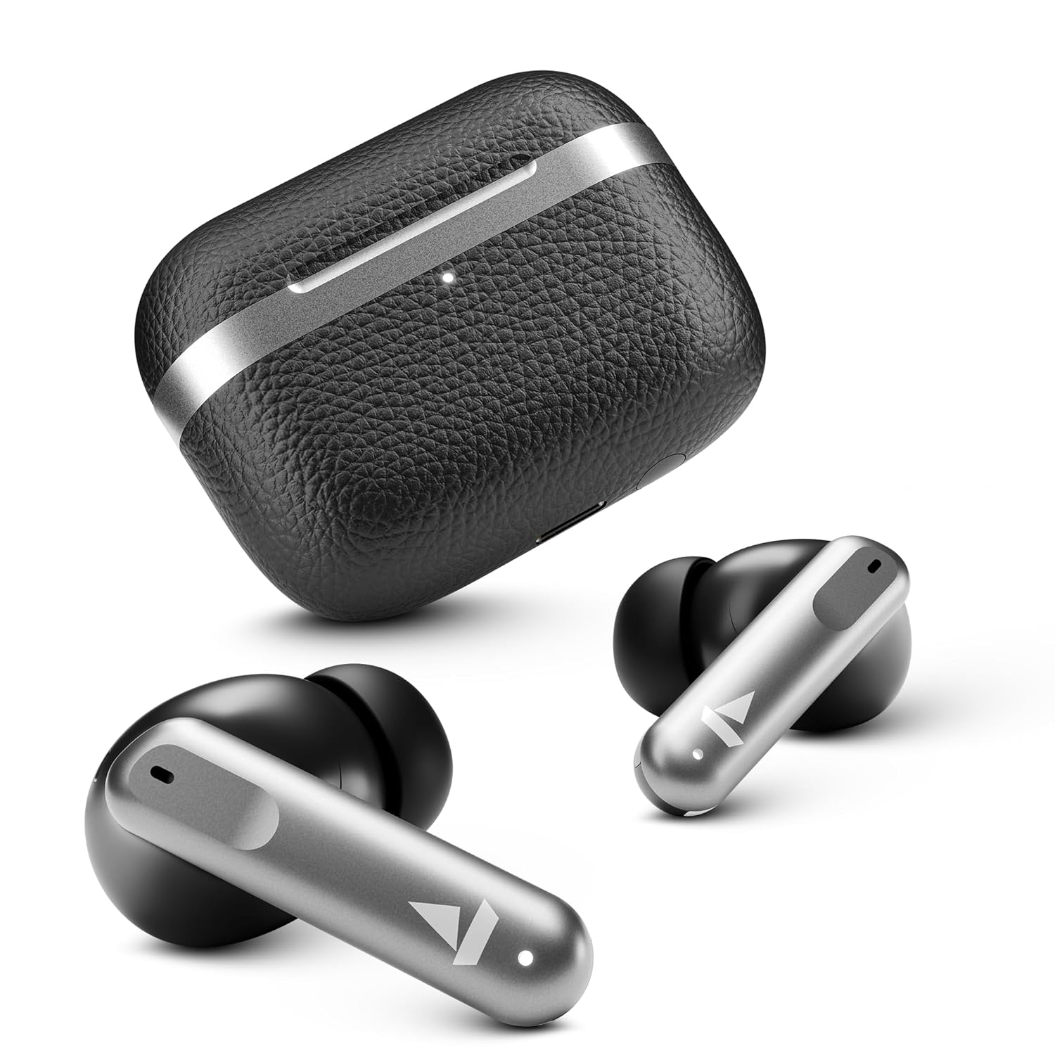 Airdopes 111 Wireless Earbuds boAt Airdopes 111v2, Leather Finish, 4Mics ENx, 50H Battery, 13mm Drivers, Dual Pair,Stream Ad Free Music via App Support, Bluetooth TWS in Ear Earbuds Wireless Earphones