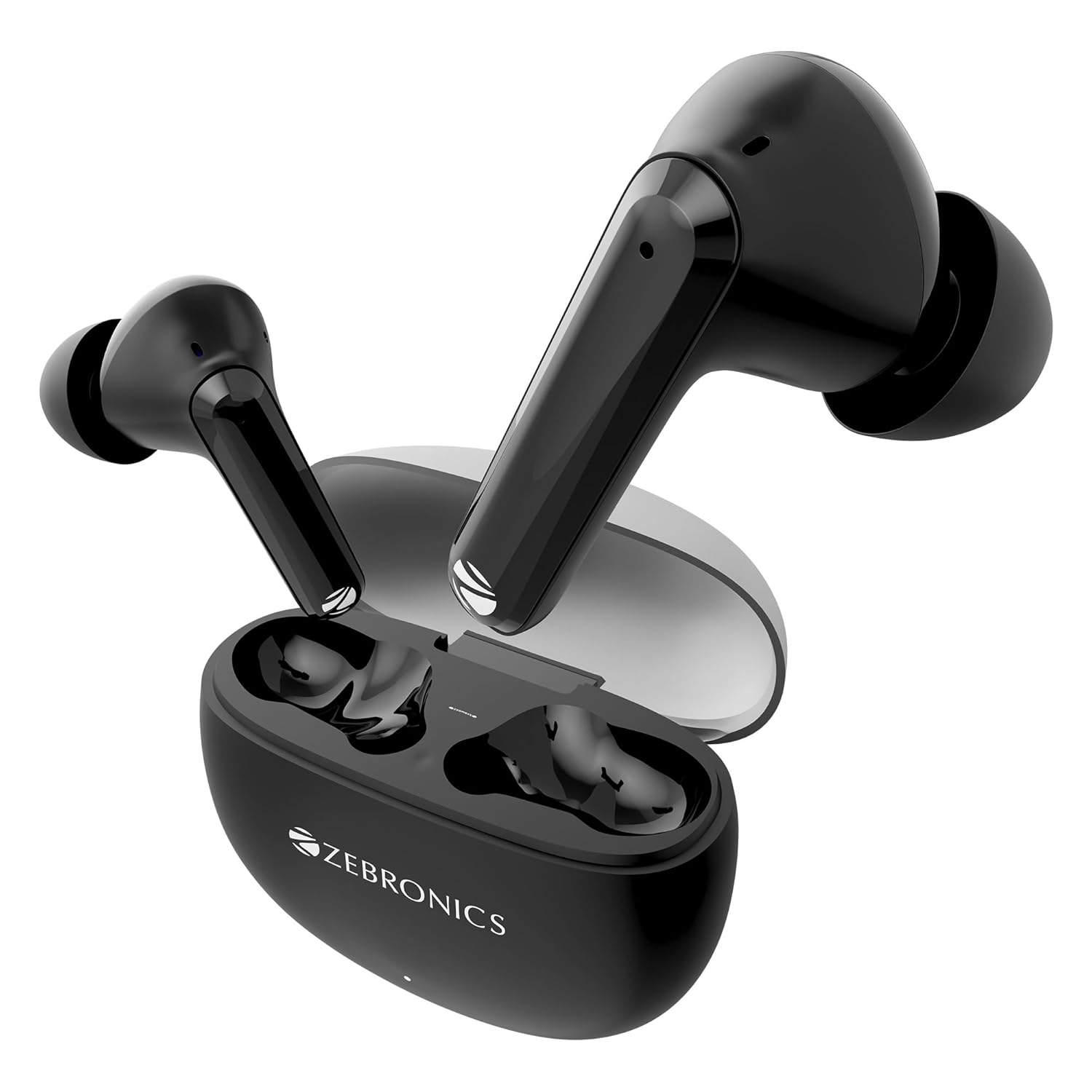 Zebronics Wireless Earbuds ZEBRONICS PODS K3, in-Ear Wireless Earbuds, 40 Hrs Backup, Dual EQ, Quad MIC ENC, 10mm Bass Drivers, Rapid Charging, Bluetooth, Flash Connect, Low Latency Gaming