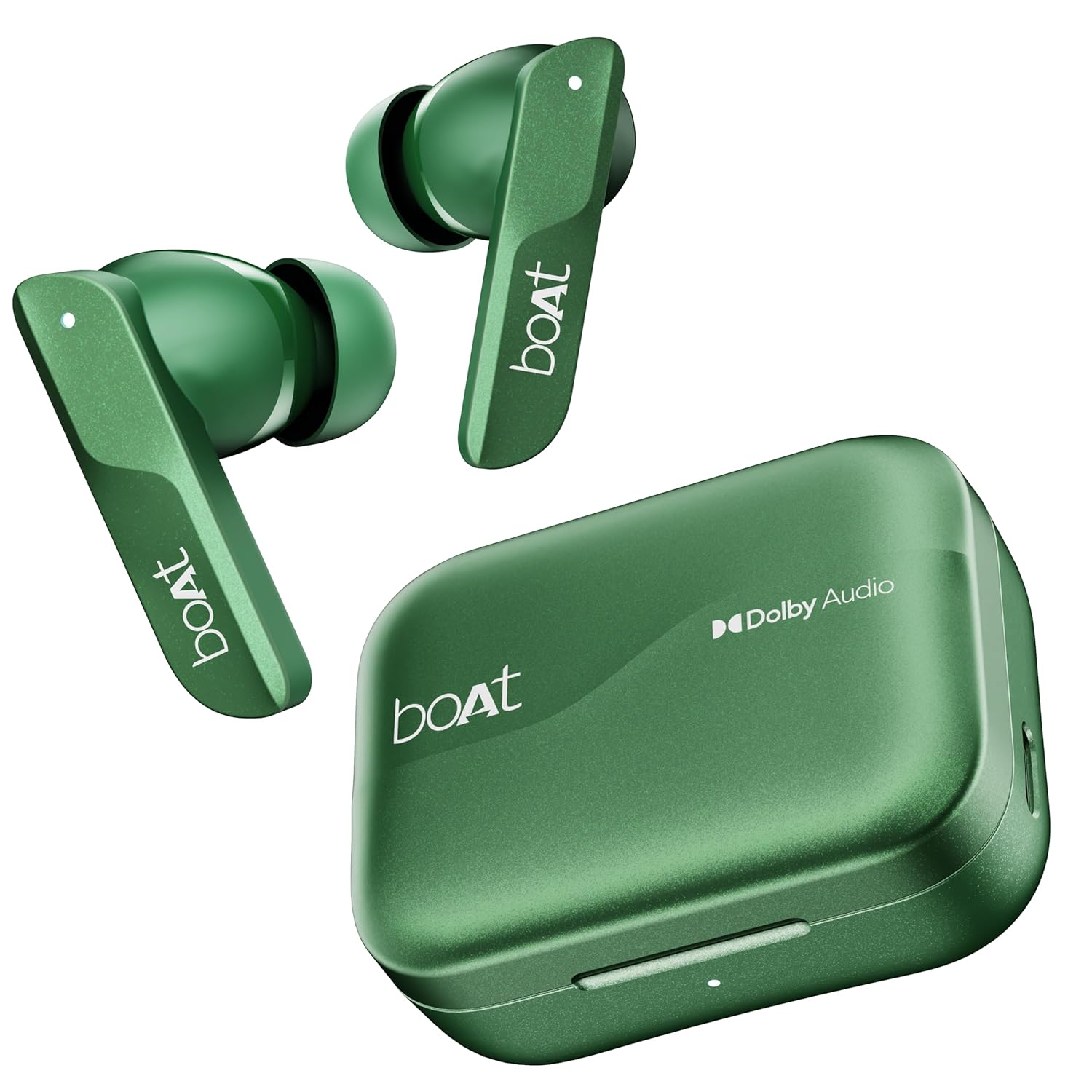boAt Wireless Earbuds boAt Airdopes 800, Dolby Audio, Adaptive EQ by Mimi, 4Mics AI ENx, App Support, Fast Charge, IPX5, v5.3 Bluetooth TWS in Ear Earbuds Wireless Earphones