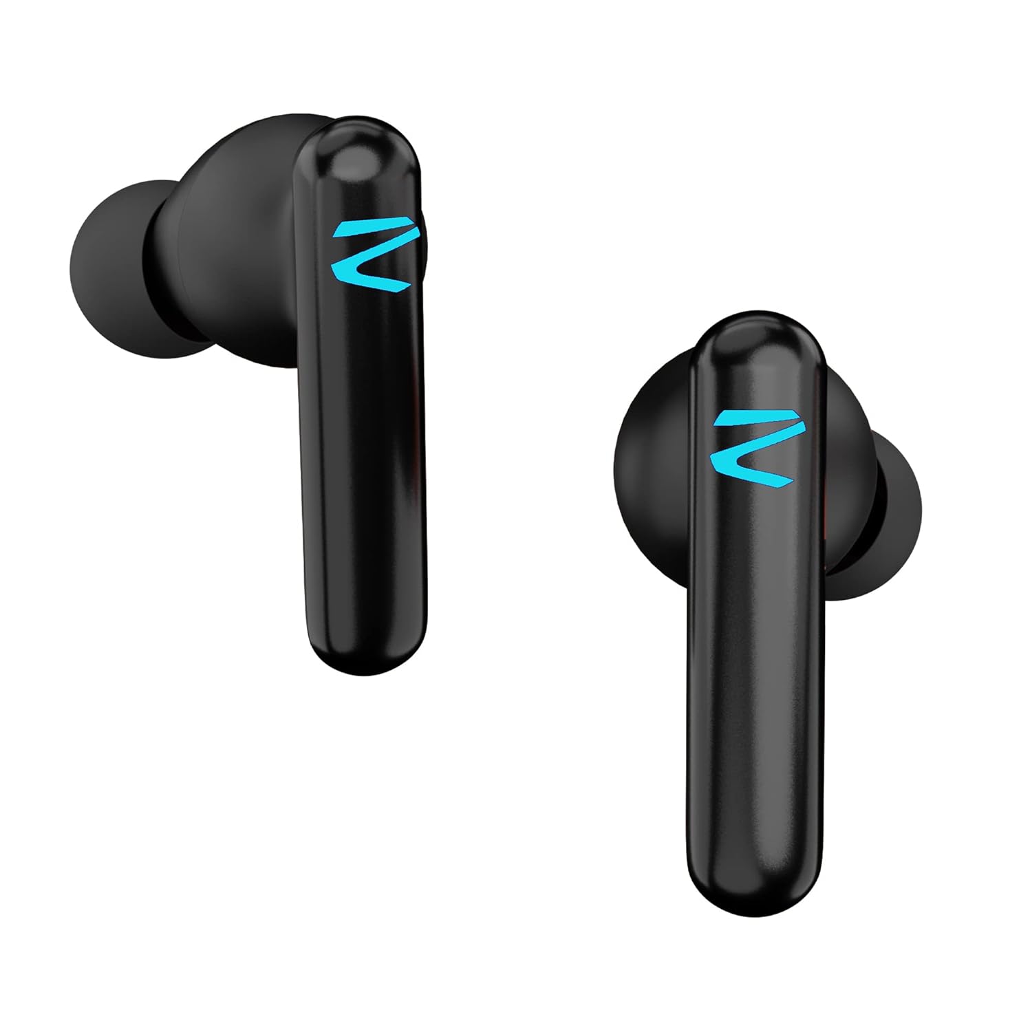 Wireless Splash-Proof Earbuds ZEBRONICS Sound Bomb G1 Gaming Bluetooth True Wireless Stereo in Ear Earbuds, 50Ms Low Latency, AAC Support, Flash Connect, Deep Bass, Splash Proof, Voice Assistant, Bt V5.0 with Mic (Black)