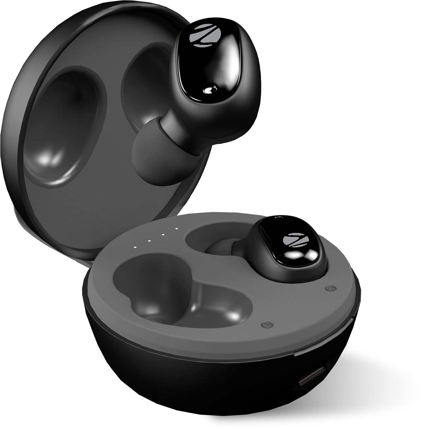 Wireless Bluetooth Earbuds ZEBRONICS Zeb-Sound Bomb 1 TWS Earbuds with BT5.0, Up to 12H Playback, Touch Controls, Voice Assistant, Splash Proof with Type C Portable Charging Case