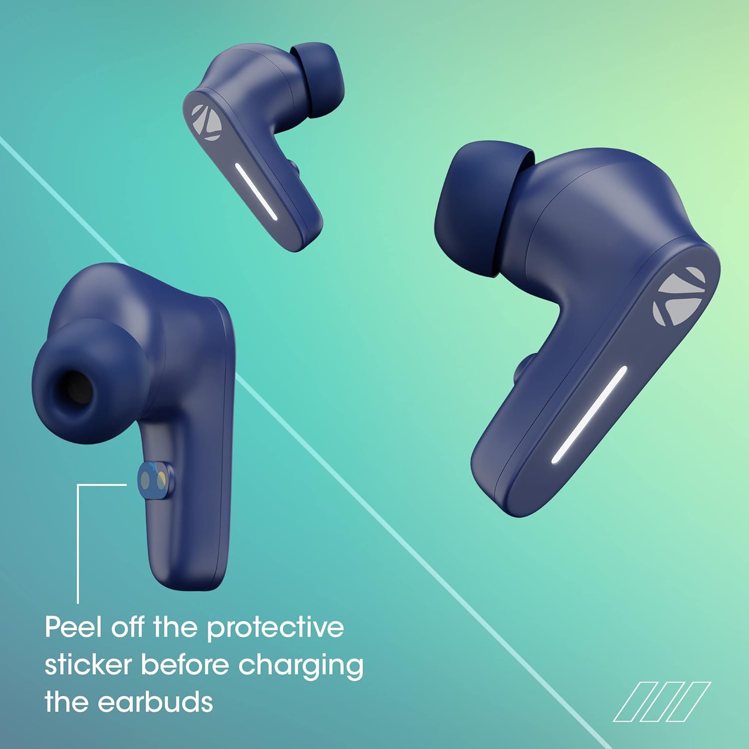 Wireless Bluetooth Earbuds Zebronics Sound Bomb 7 Bluetooth TWS in Ear Earbuds with 60H Playtime, ENC Mic, Rapid Charge, Upto 50ms Gaming Mode, Flash Connect, Voice Assistant, Smooth Touch Control, BT v5.2, Type C