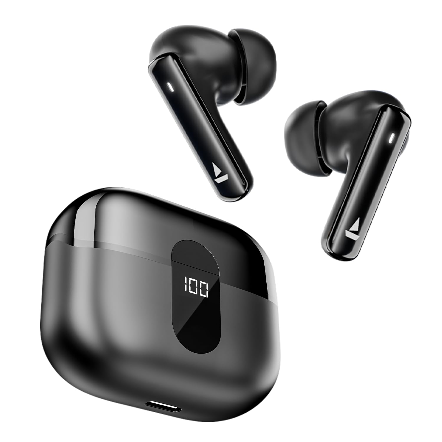 Wireless Bluetooth Earbuds boAt Airdopes 121 Pro Plus,100H Battery,4Mics ENx,Low Latency,Fast Charge, LED Display, Stream Ad Free Music via App Support, Bluetooth in Ear Earbuds, TWS Ear Buds Wireless Earphones