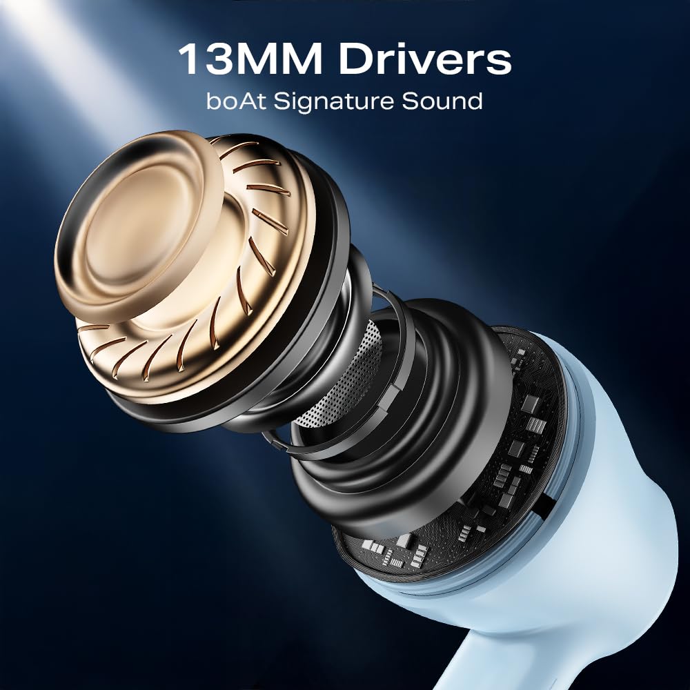boAt True Wireless Earbuds Boat Airdopes 131 Gen 2, 13mm Drivers, 70H Battery, ENx Tech, Beast Mode 45 ms Low Latency, ASAP Charge, Bluetooth Earbuds, TWS Ear Buds Wireless Earphones 