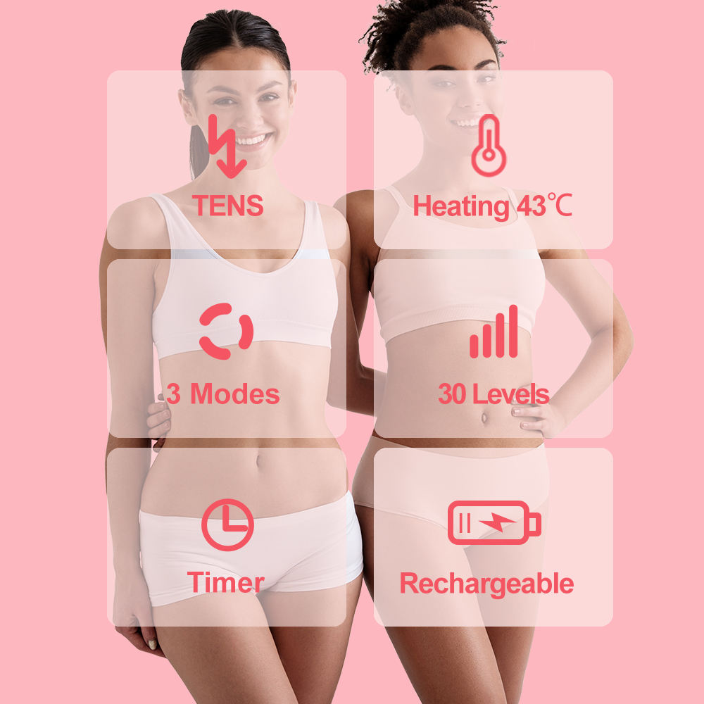 Portable Smart Period Pain Relief Relie Menstrual Cramps Massager Heating Pad