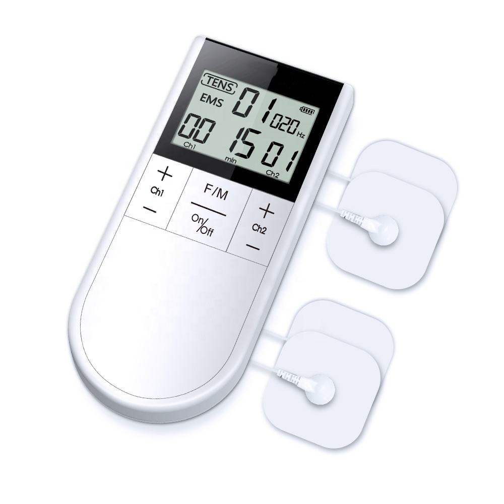 Dual Channel TENS EMS Unit 12 Modes Intensity Muscle Stimulator Pain Relief Mini Machine Pulse Massager