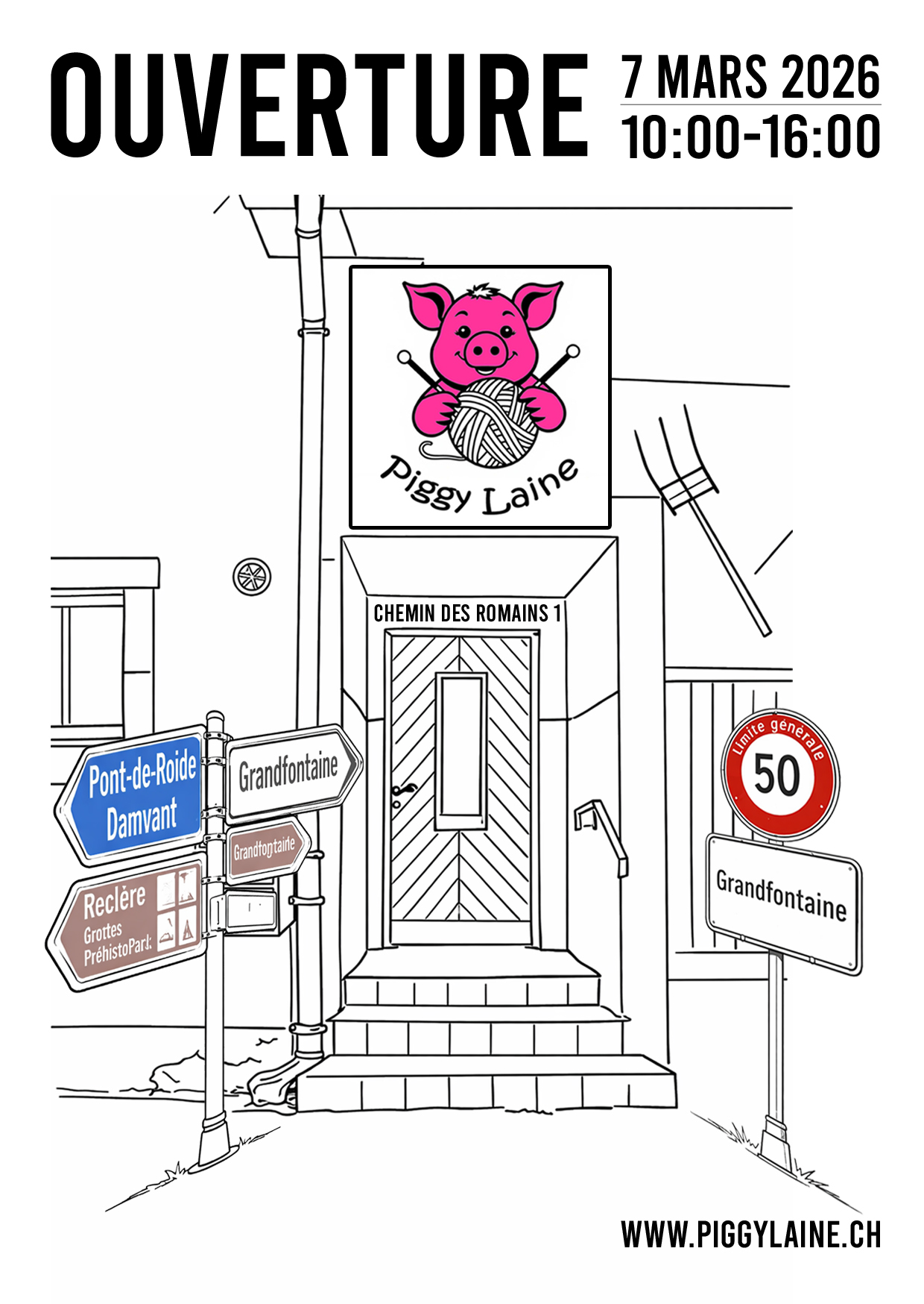Ouverture PiggyLaine samedi 07.03.2026