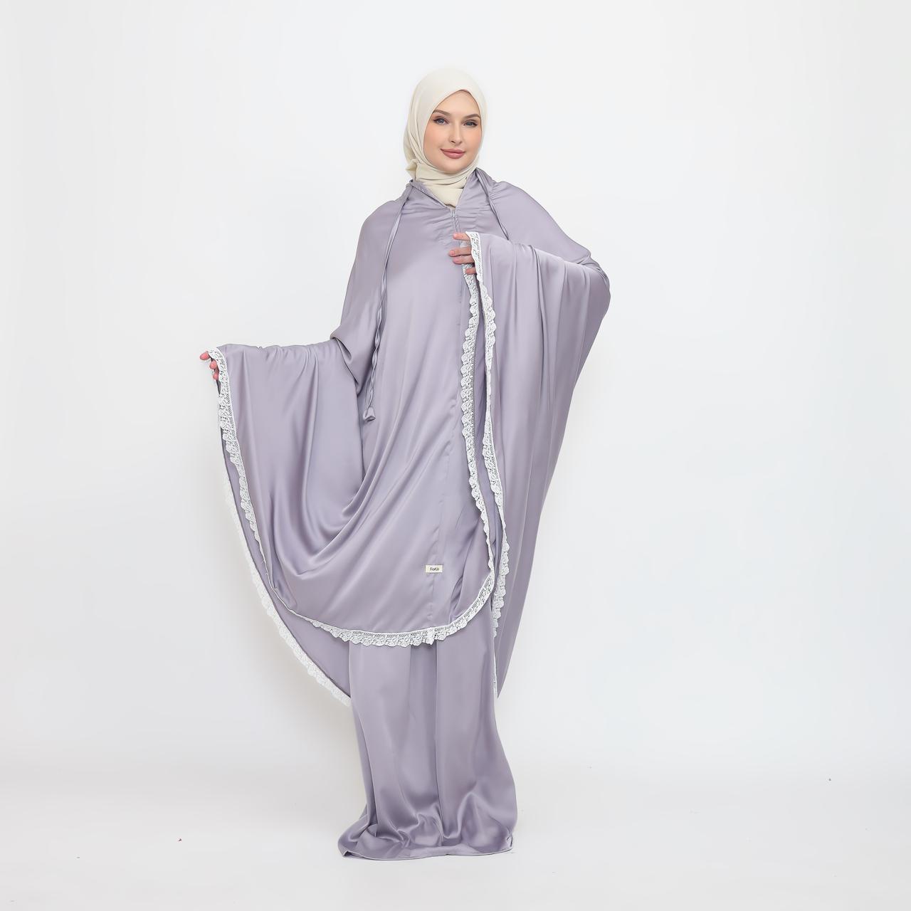 Mukena Satin Ungu