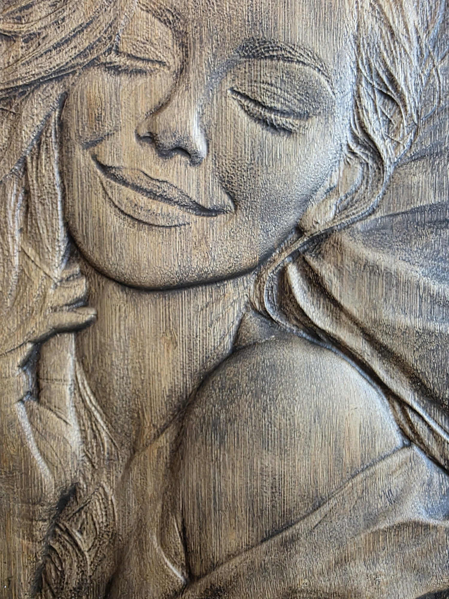 Gentle Smile - Wood Carving