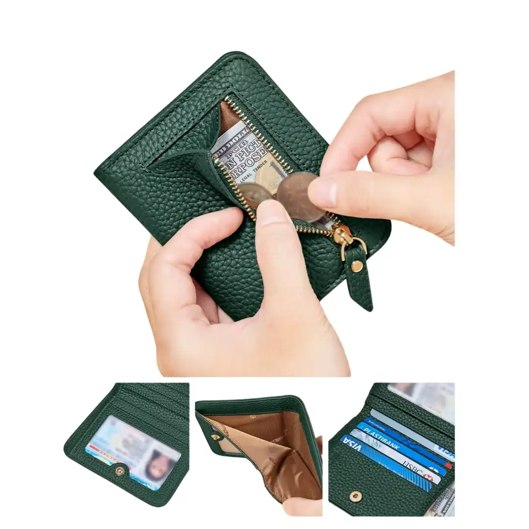 Billetera de Cuero Para Mujer