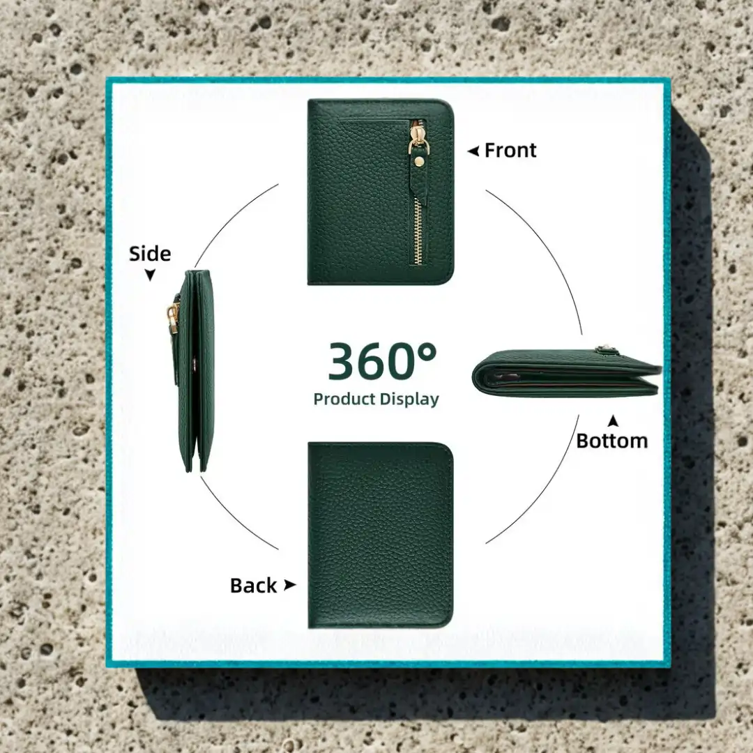 Billetera de Cuero Para Mujer