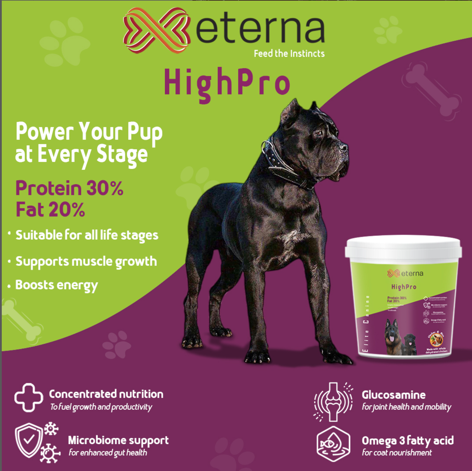 Eterna HighPro Dog Food 7kg