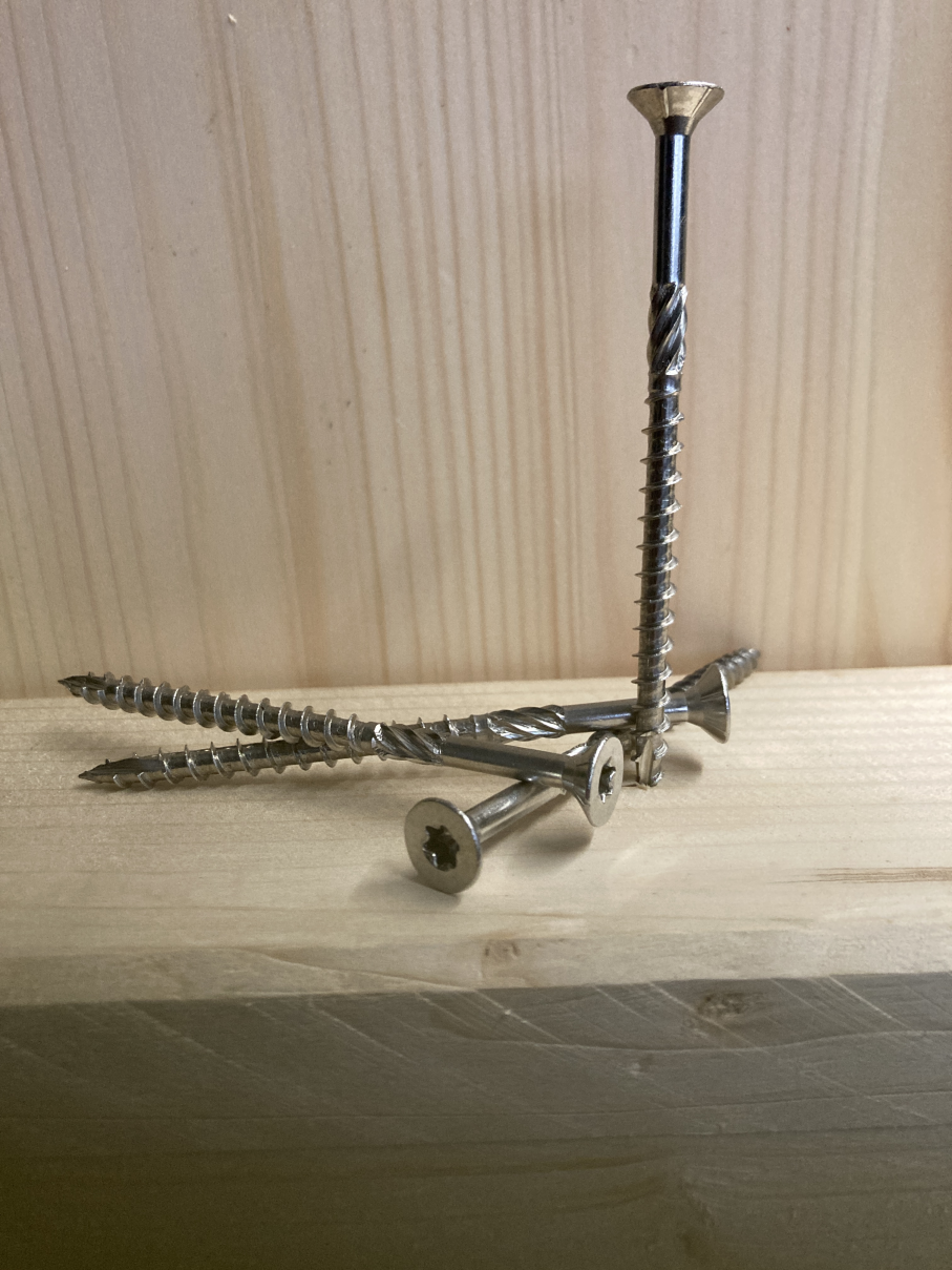 Durchmesser 5 mm und Gesamtlänge 80 mm. Holzschraube aus Edelstahl mit Torx-Antrieb. Gratisversand!
