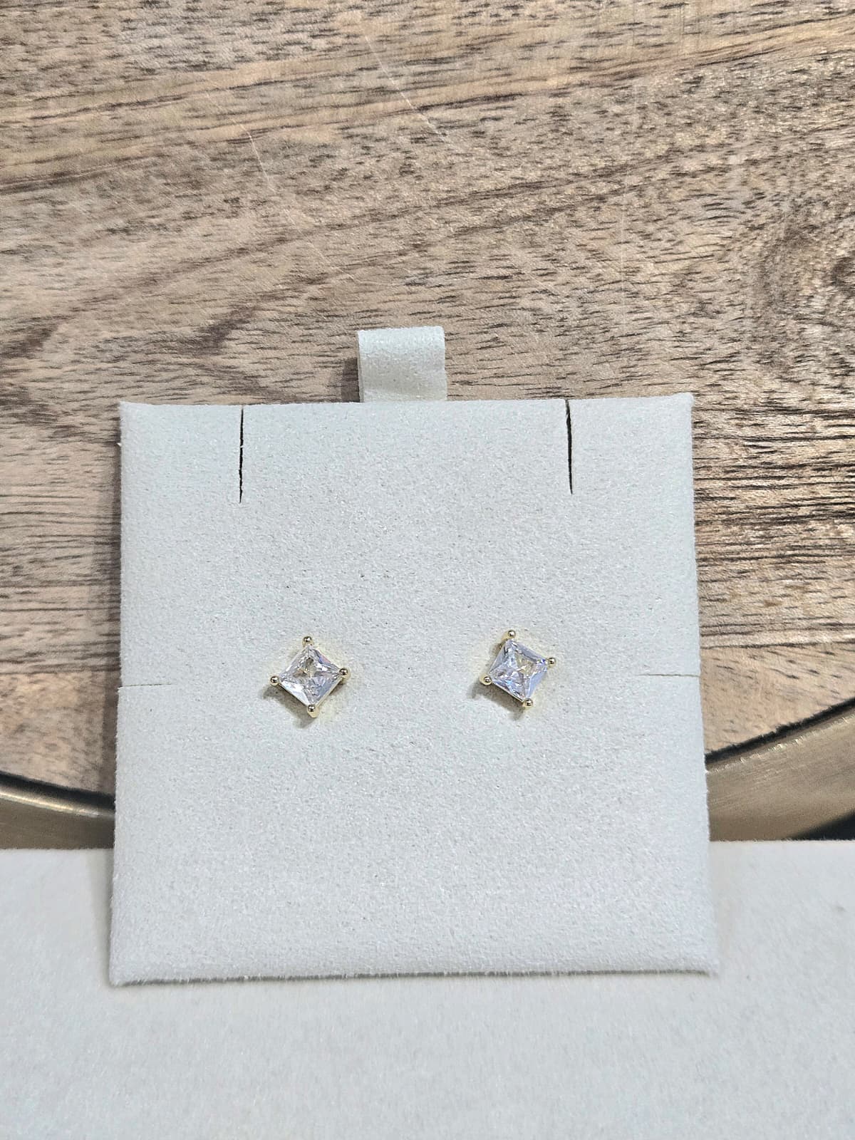 Square Zircon Stud Earrings