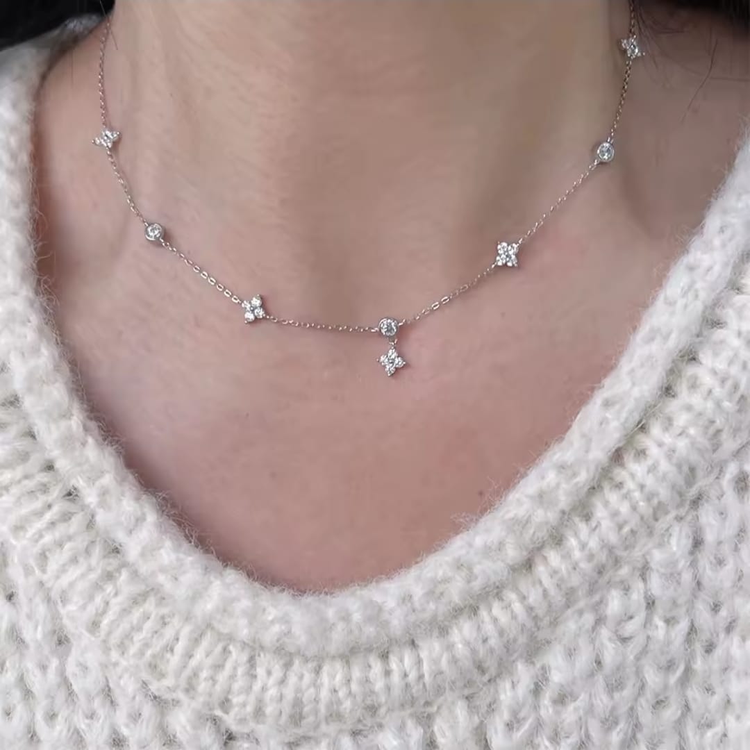 Dainty Crystal Pendant Necklace