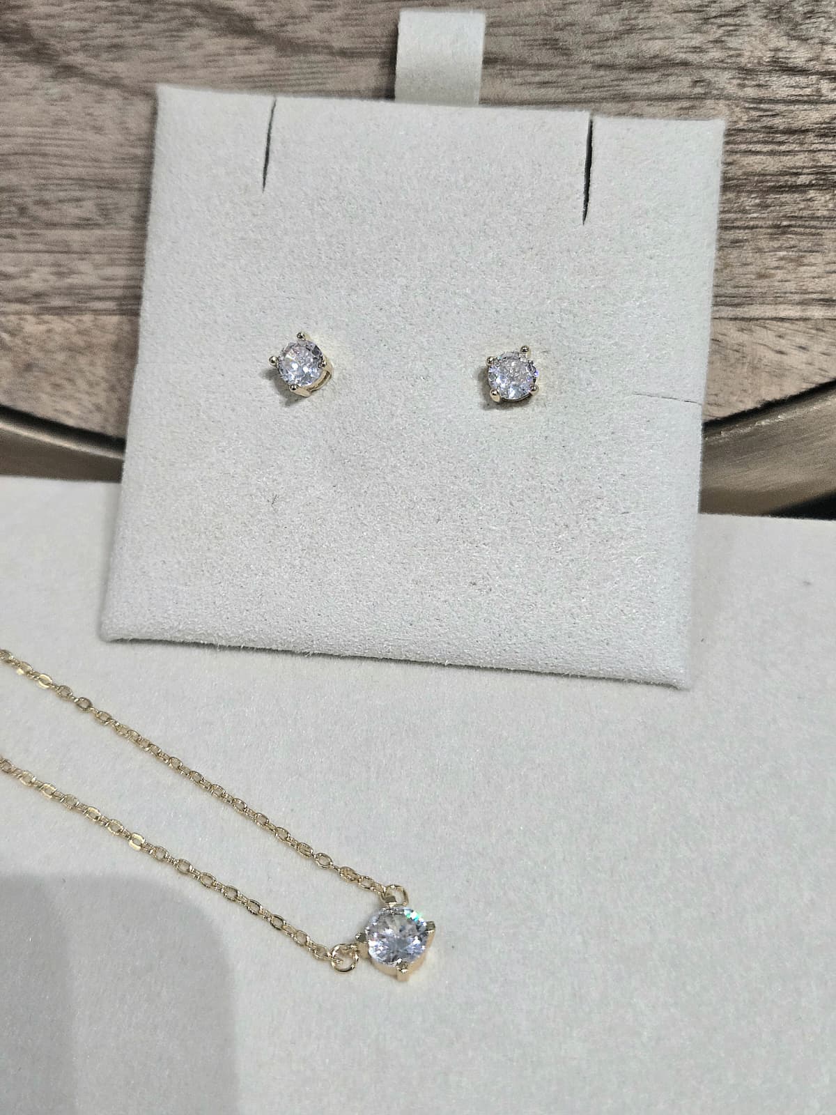 Set Gold Plated  Zircon Jewelry 