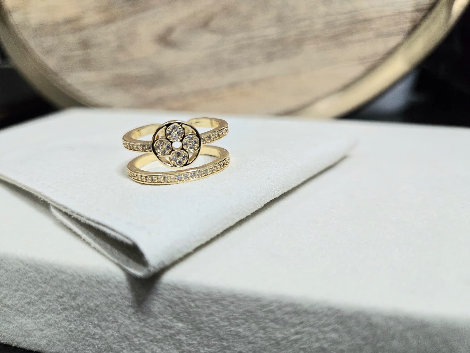 Gold Plated Zircon Ring