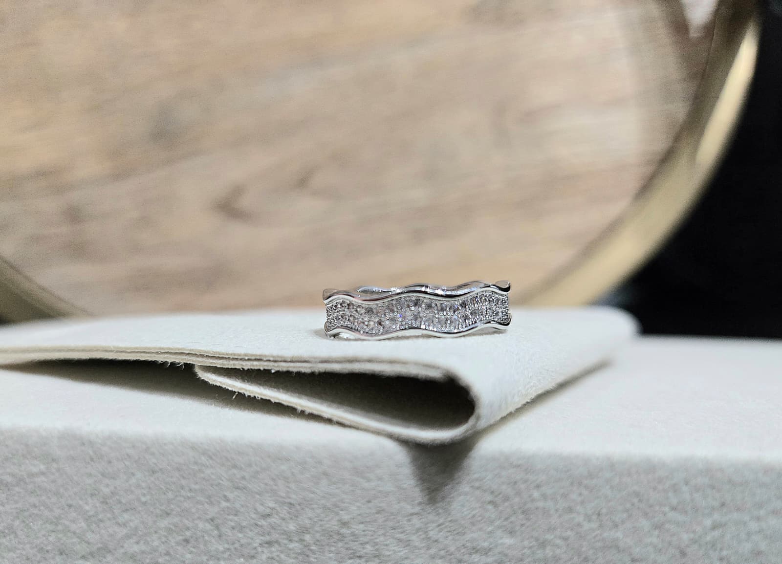 Elegant Silver Wave Ring