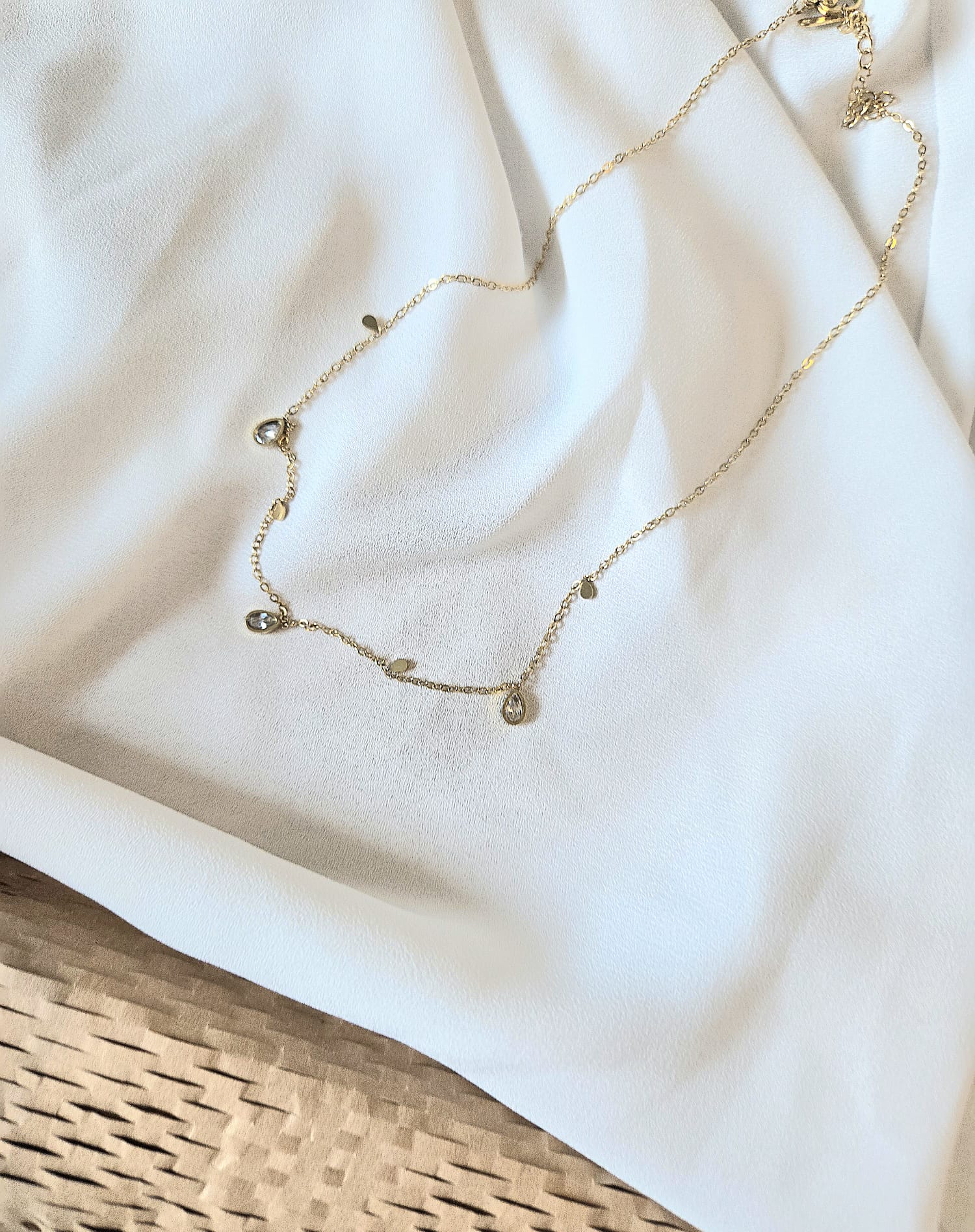 Gold plated 18k- Pendant Necklace Zircon