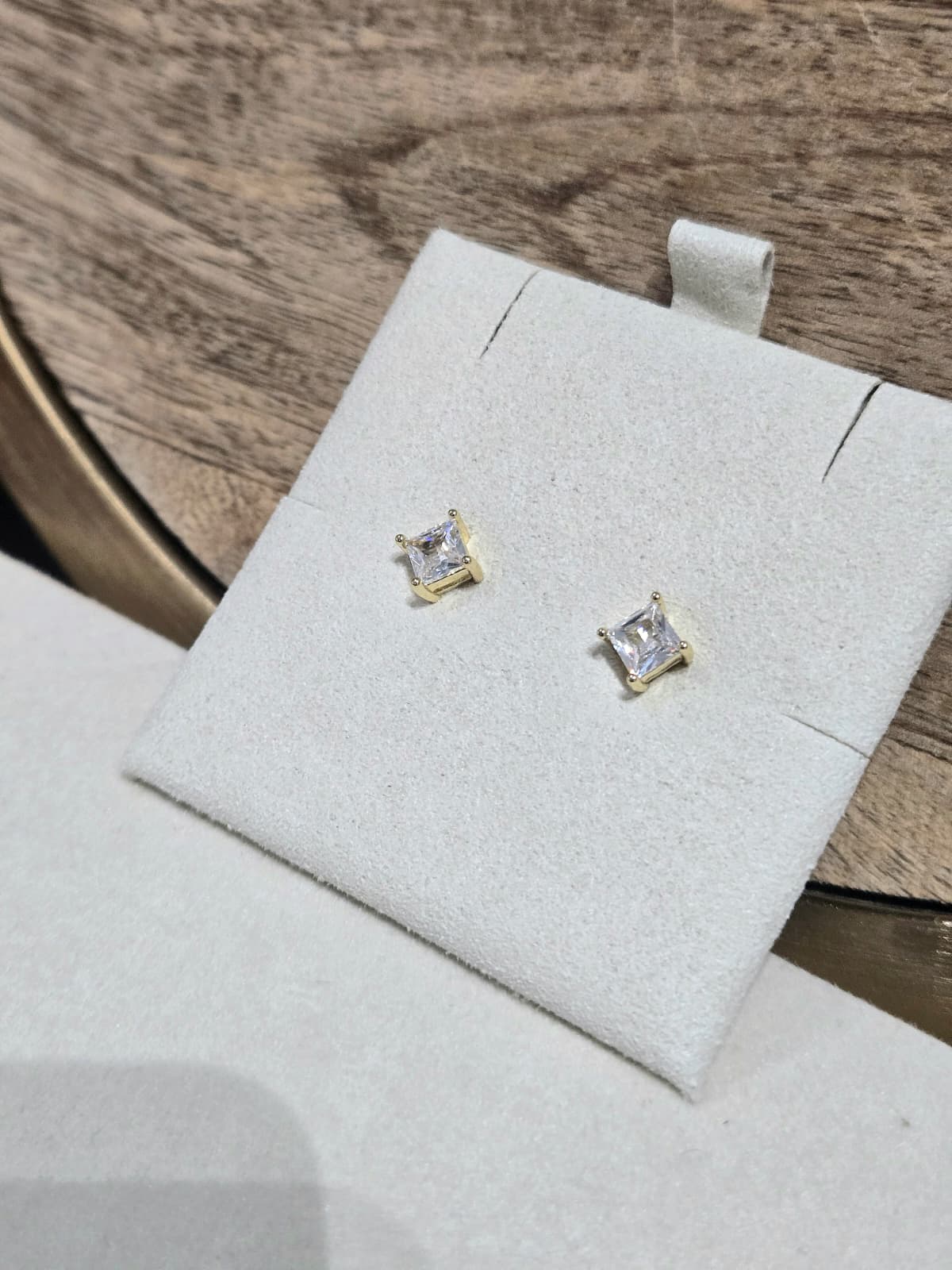 Square Cut ZirconStud Earrings