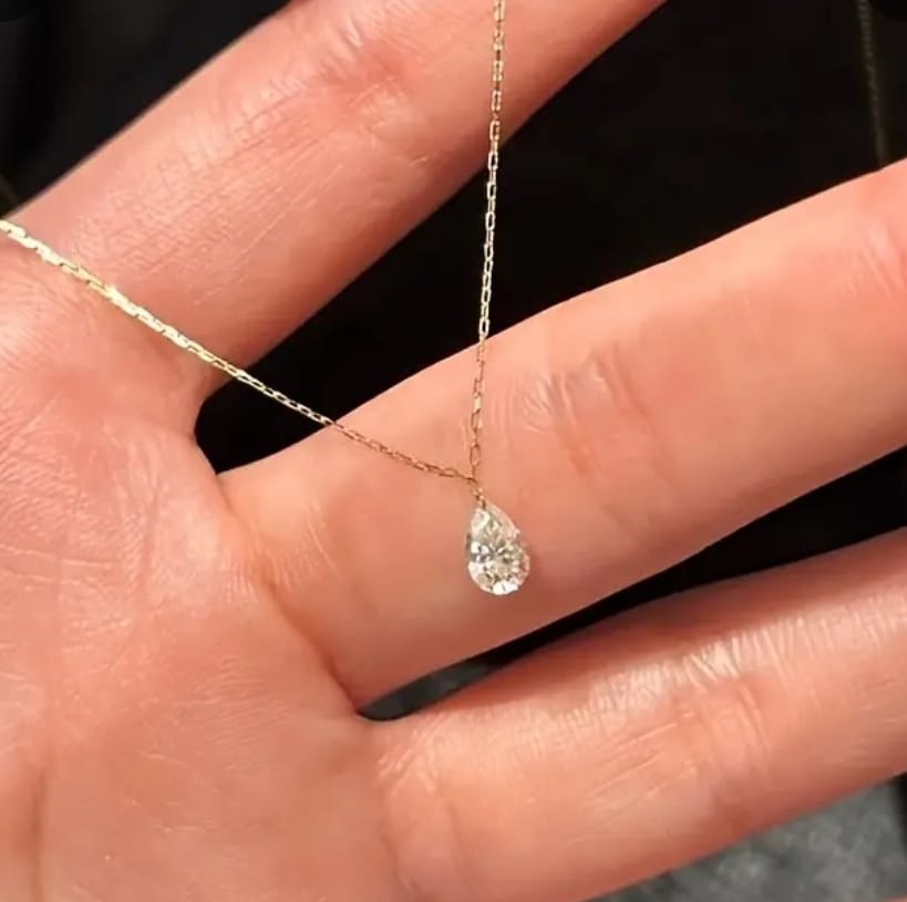 Elegant Teardrop Necklace  MOISSANIT 