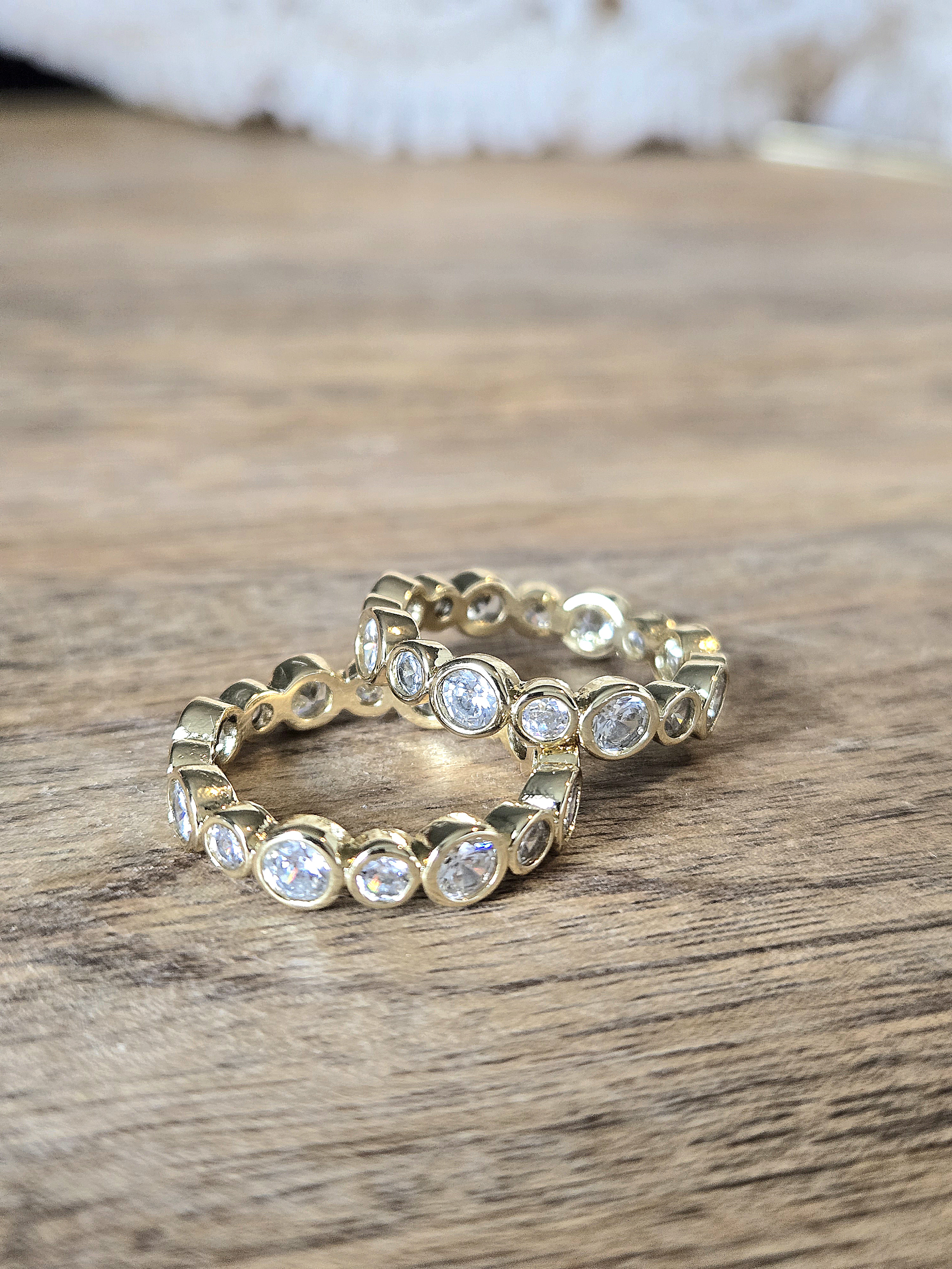 Round Cubic Zirconia Ring for Women GOLD