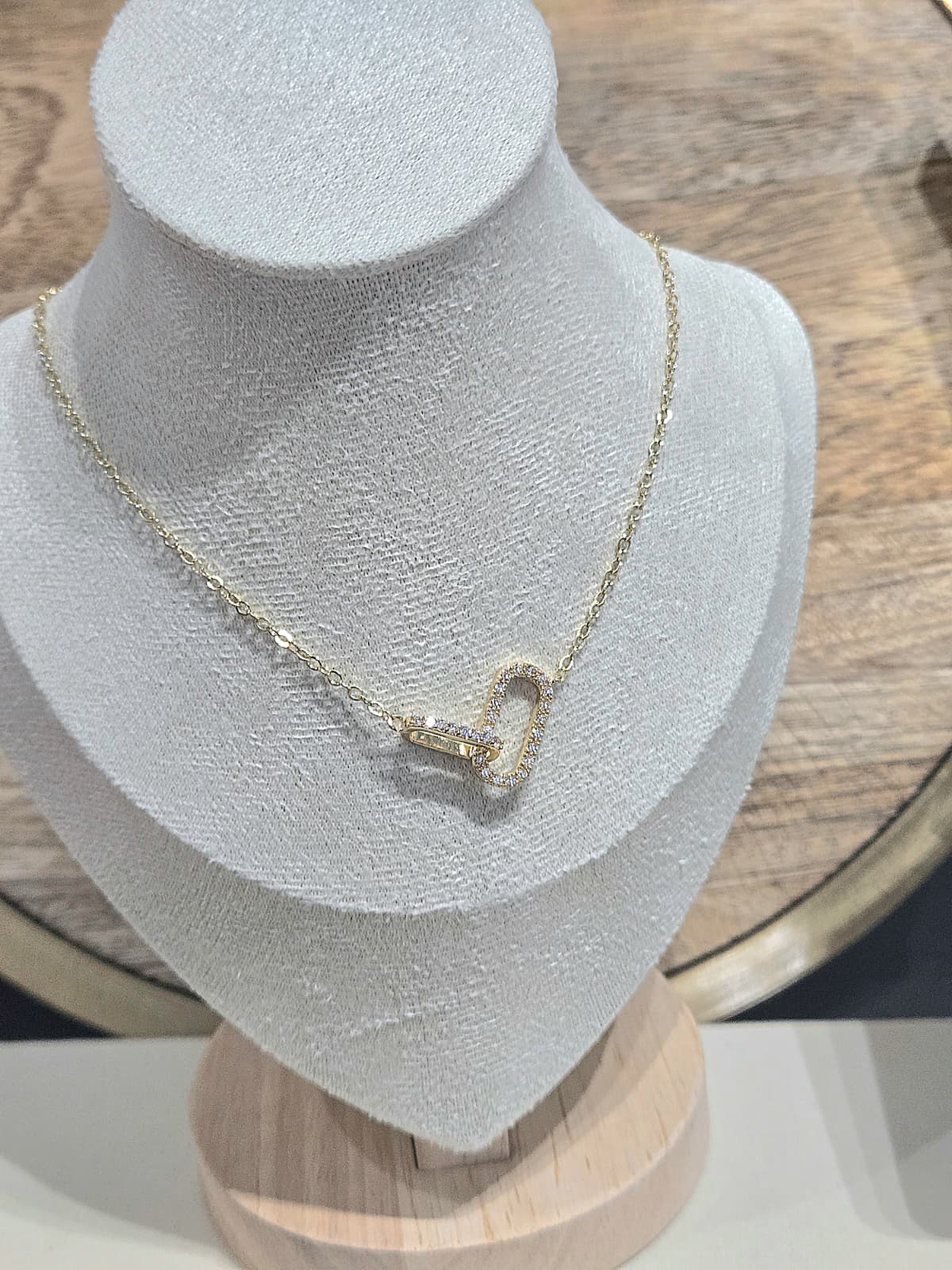 Elegant Gold Necklace Zircon