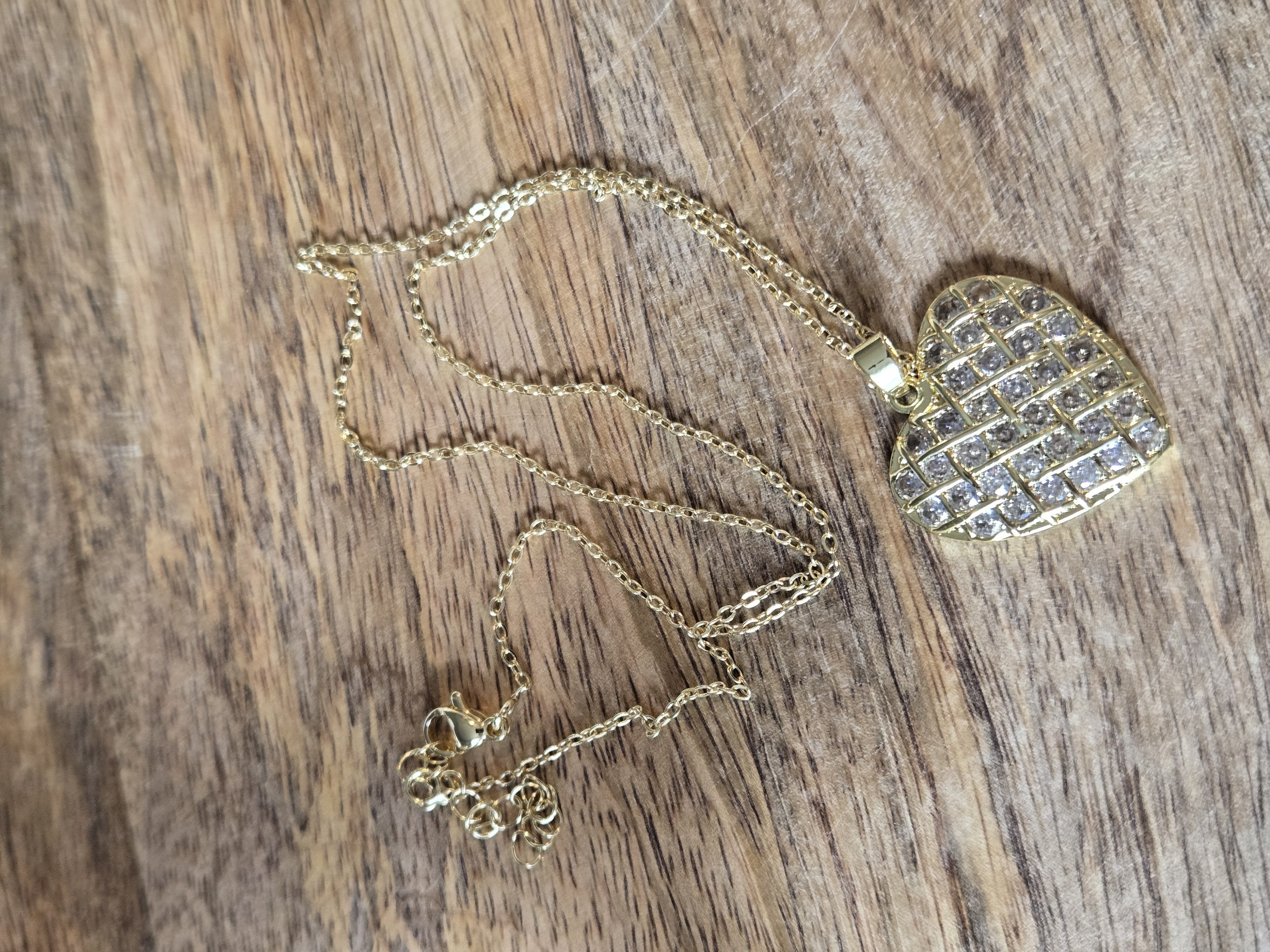 Gold plated 14K Heart necklaces Zircon 