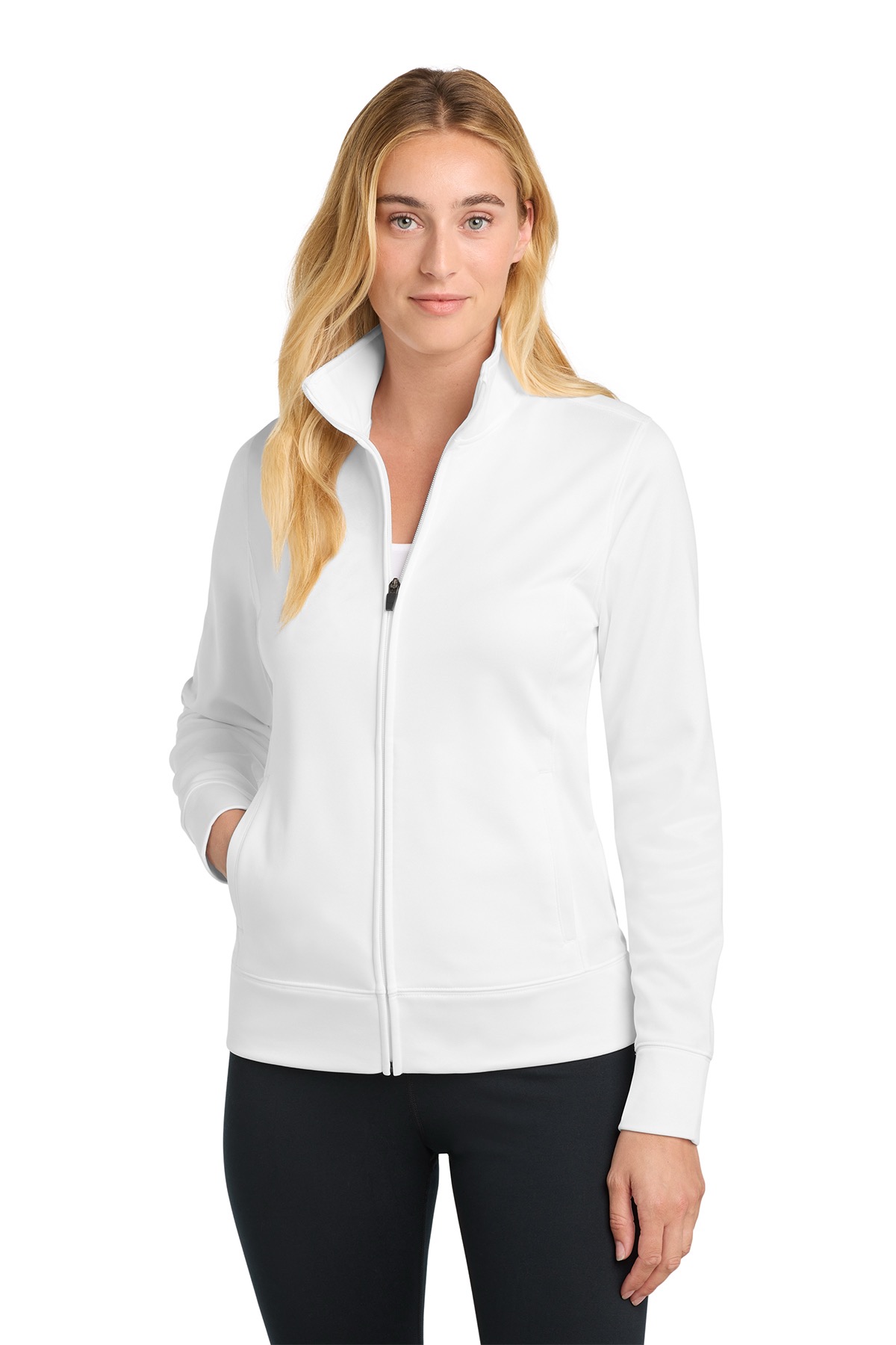 Women White full-Zip Jacket