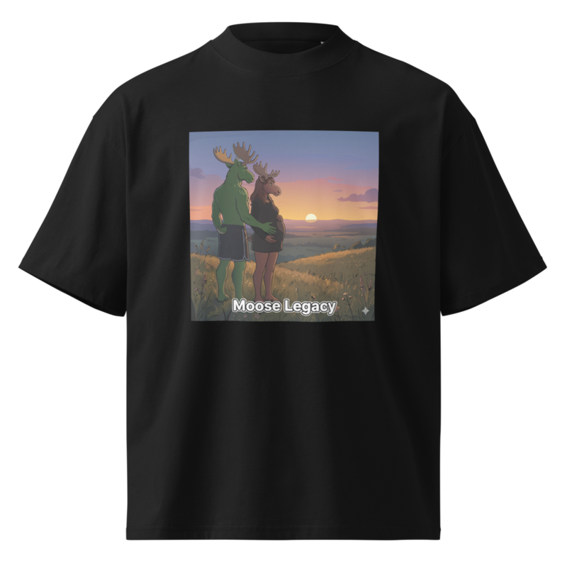 Unisex organic oversized high neck t-shirt