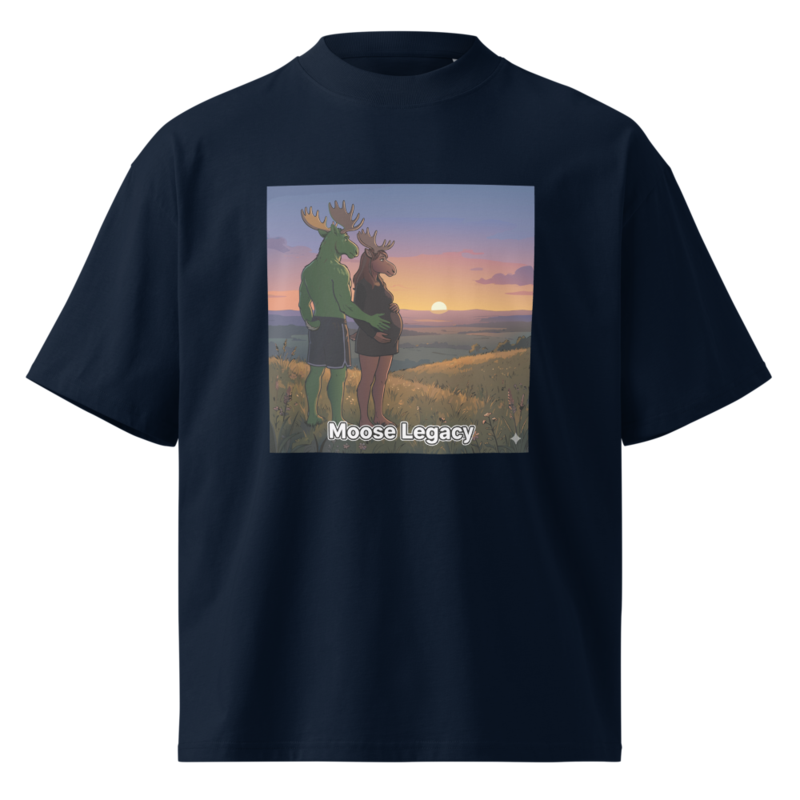 Unisex organic oversized high neck t-shirt