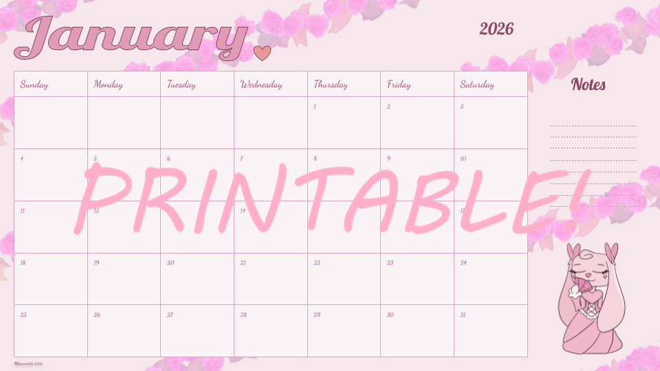 2026 Calendar - Anna