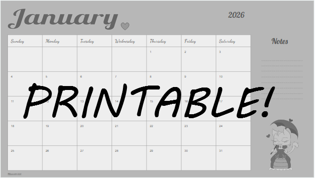 2026 Calendar - Lucy