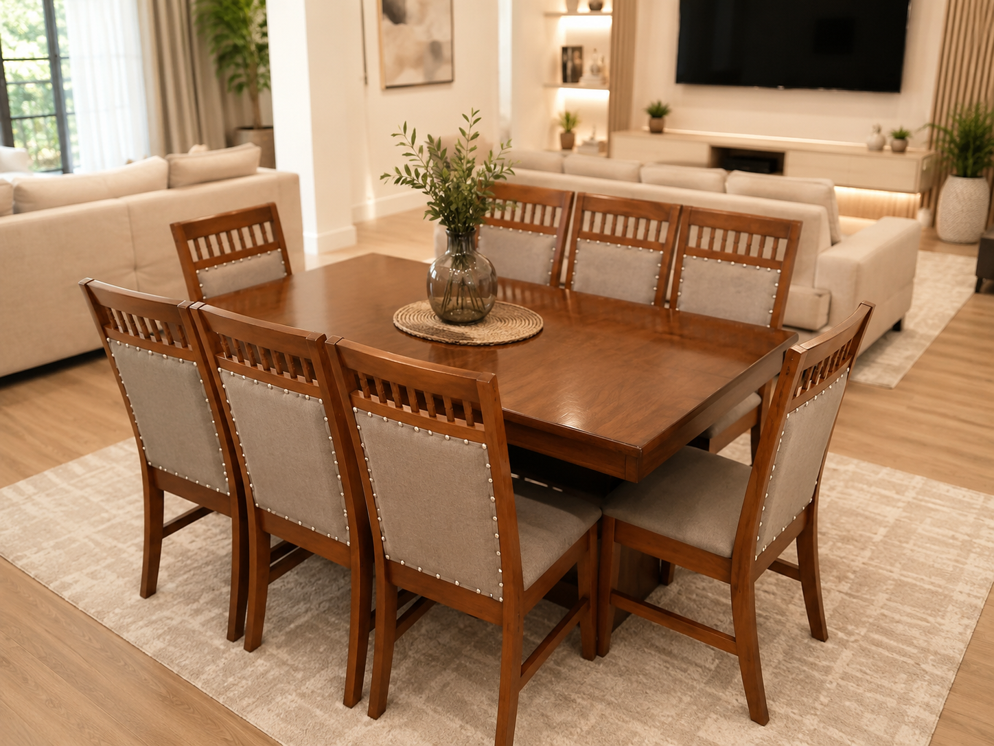 8-Seater Wooden Dining Set
