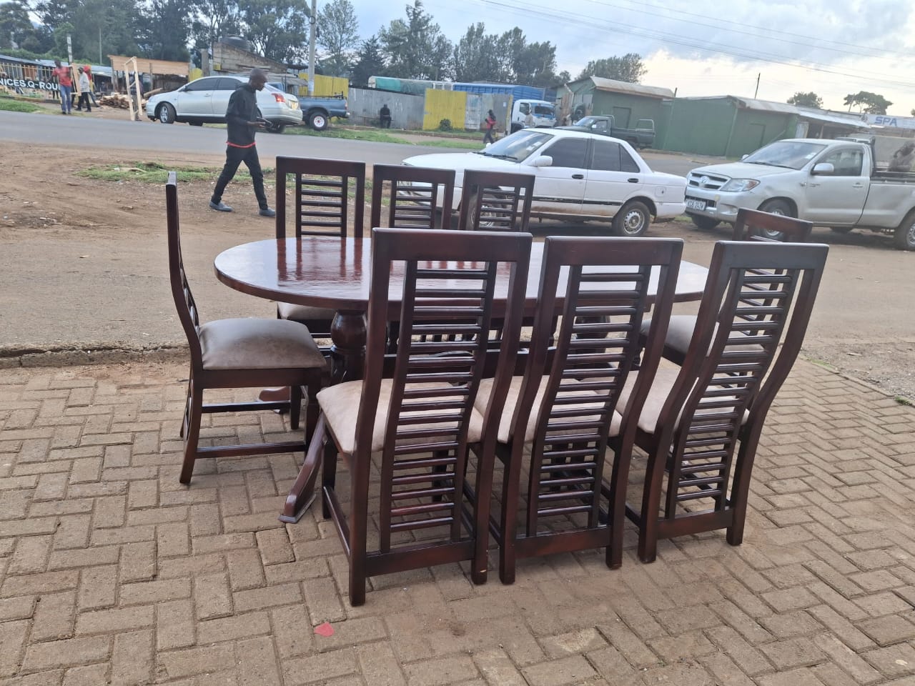 8-Seater Wooden Dining Set