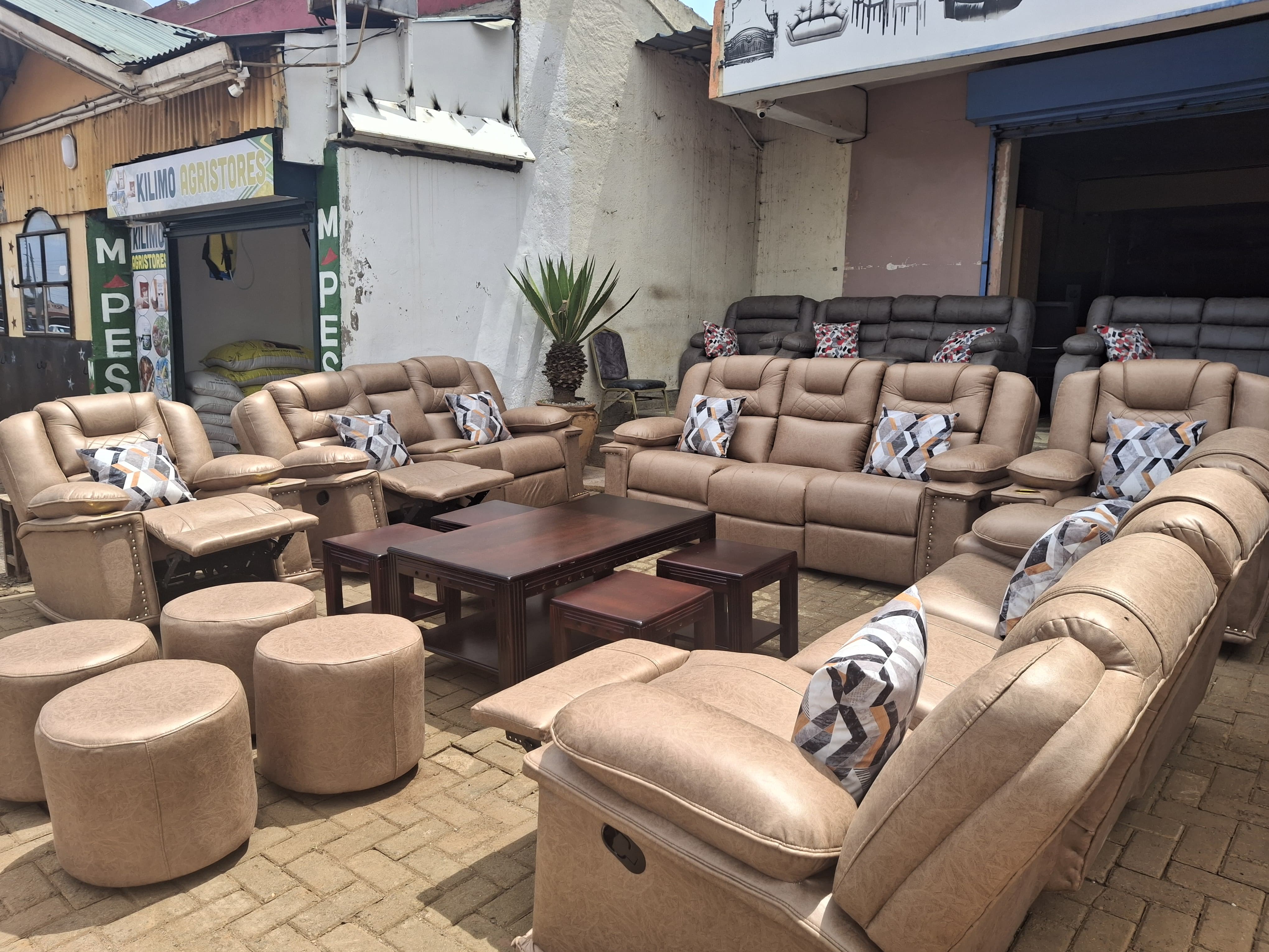 Luxury Recliner Sofa Set