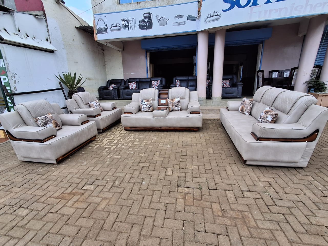 Modern Fabric Sofa Set