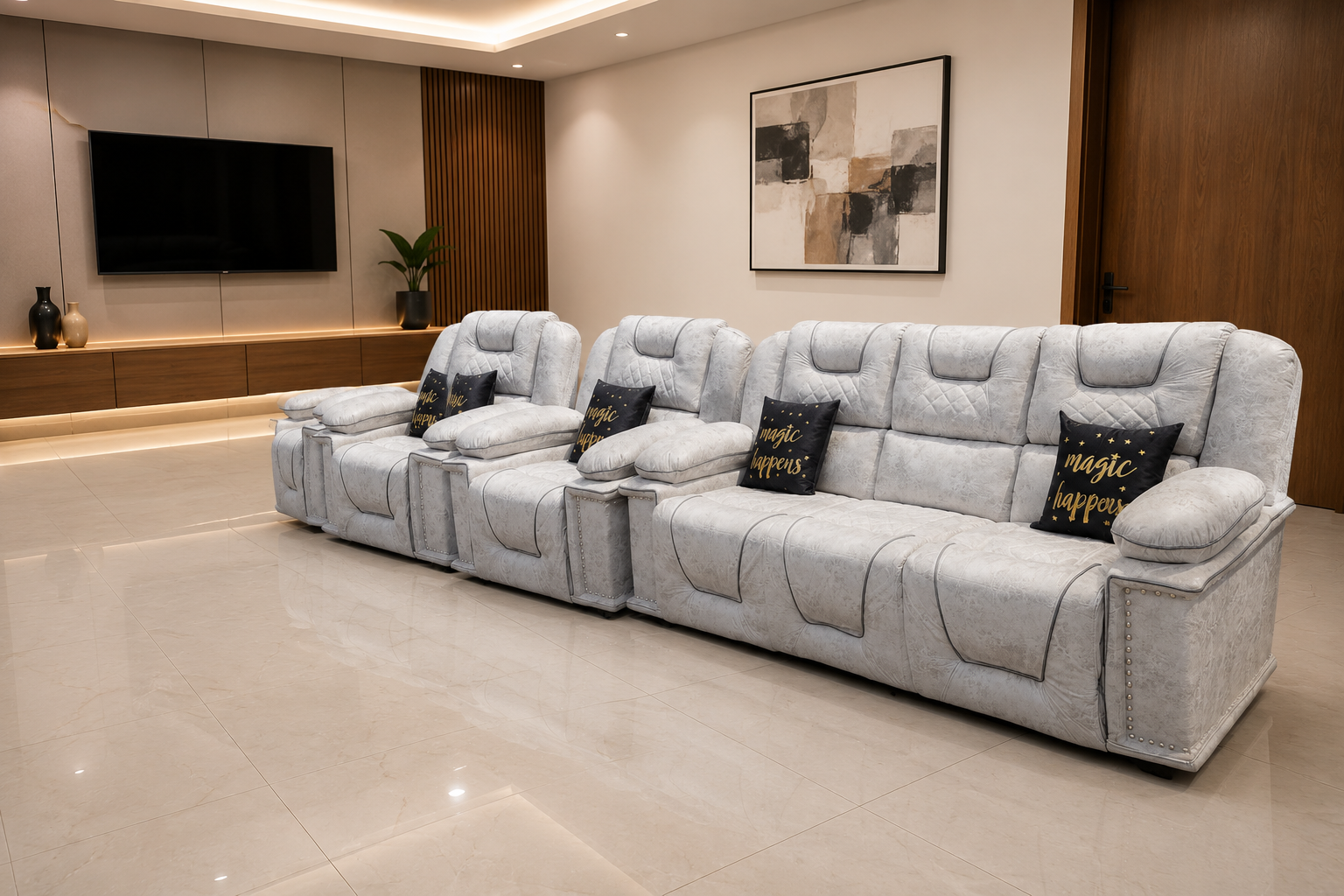 Modern Reclining Sofa Set