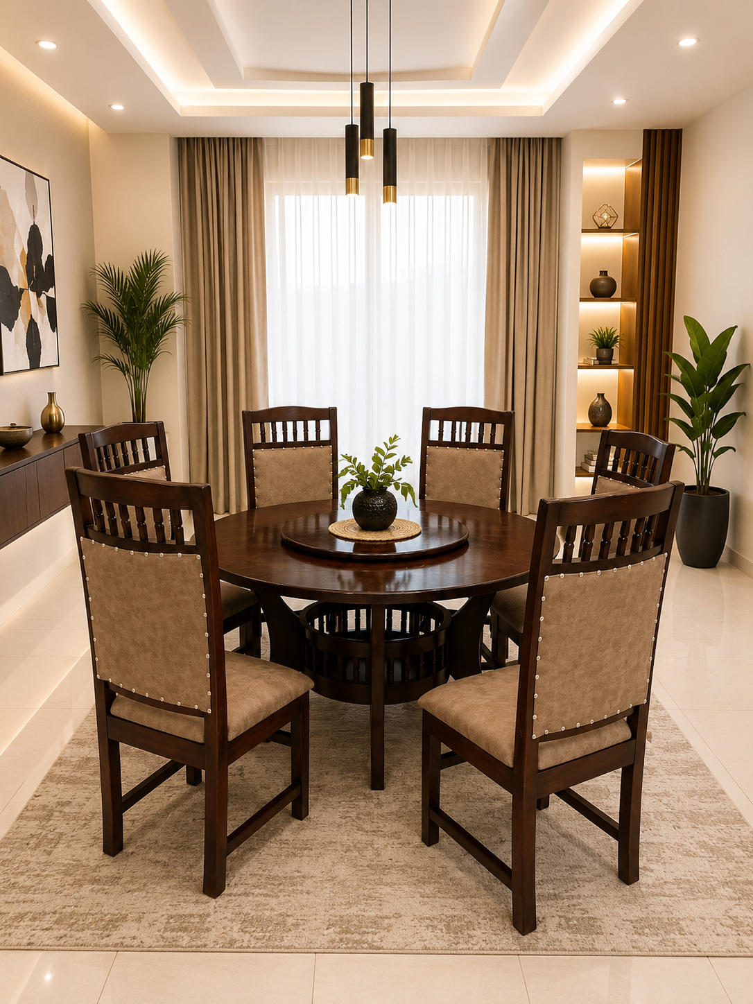Elegant Wooden Dining Set